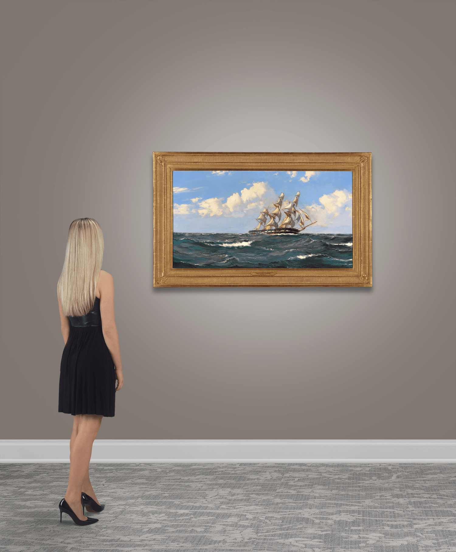 The Atlantic Packet Albion of the Black Ball Line by Montague Dawson