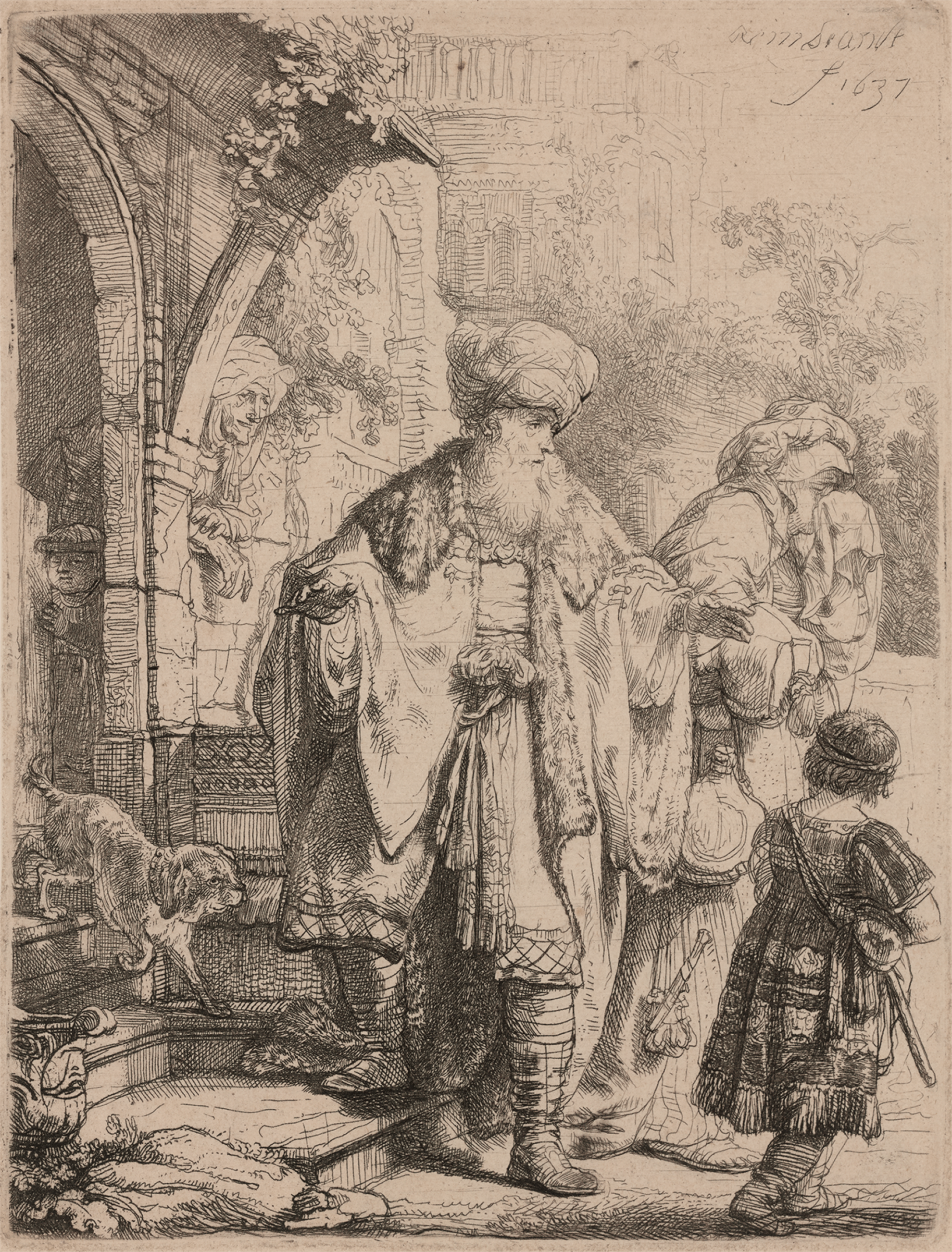 Abraham Casting Out Hagar and Ishmael by Rembrandt van Rijn