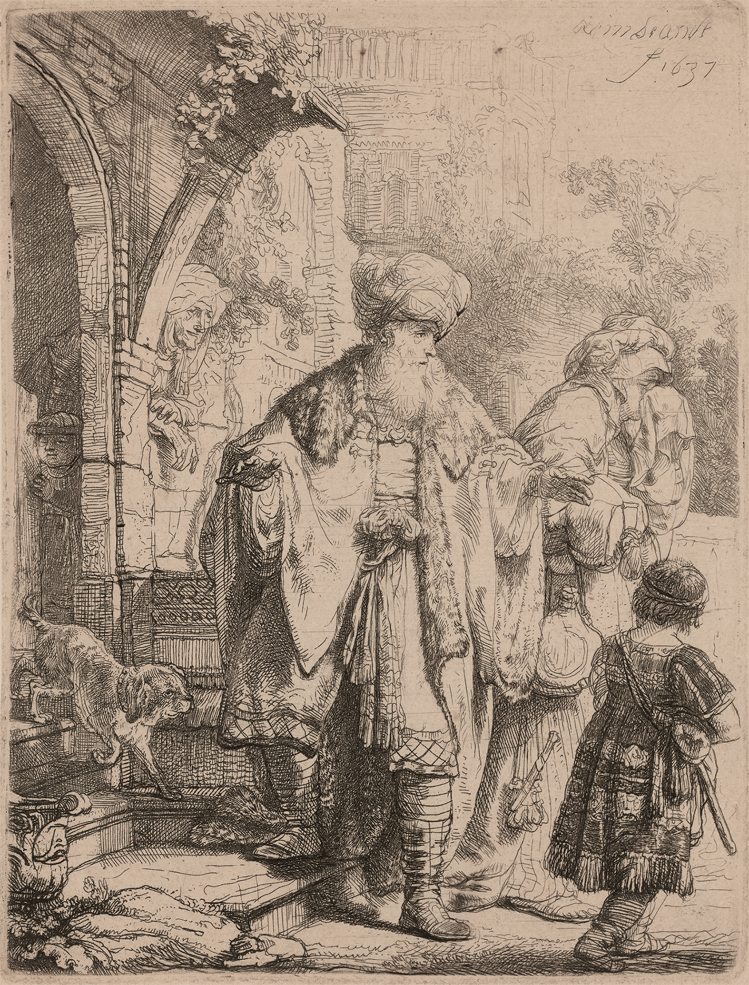 Abraham Casting Out Hagar and Ishmael by Rembrandt van Rijn