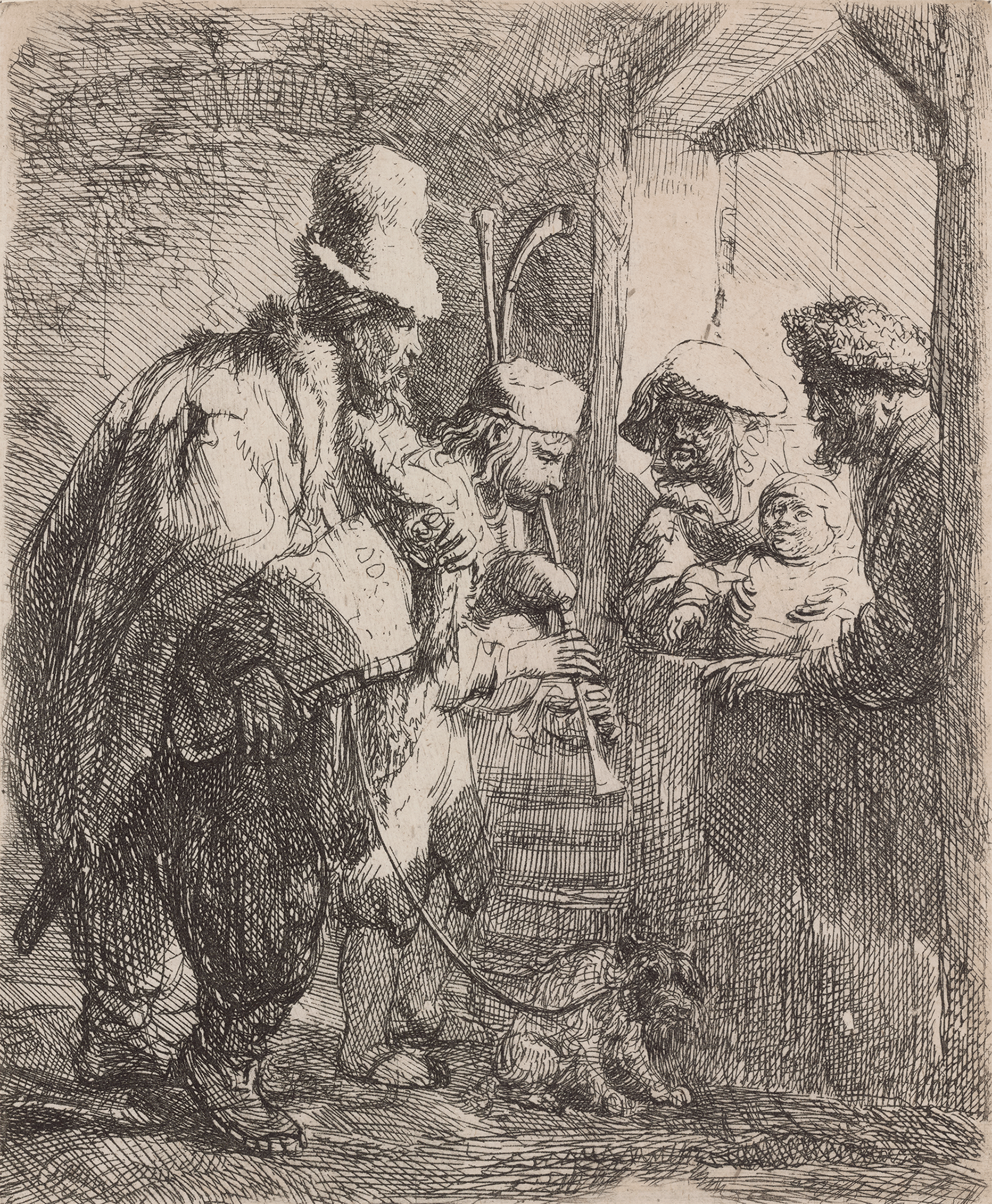 The Strolling Musicians by Rembrandt van Rijn