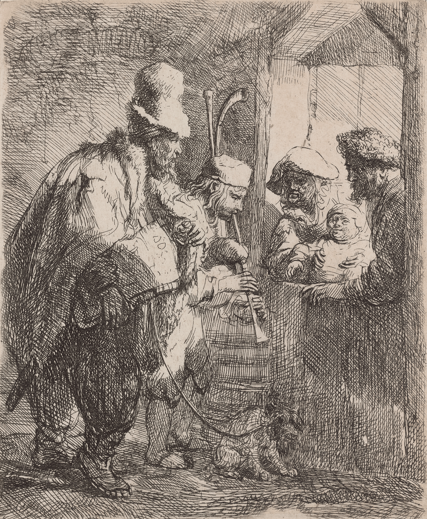 The Strolling Musicians by Rembrandt van Rijn