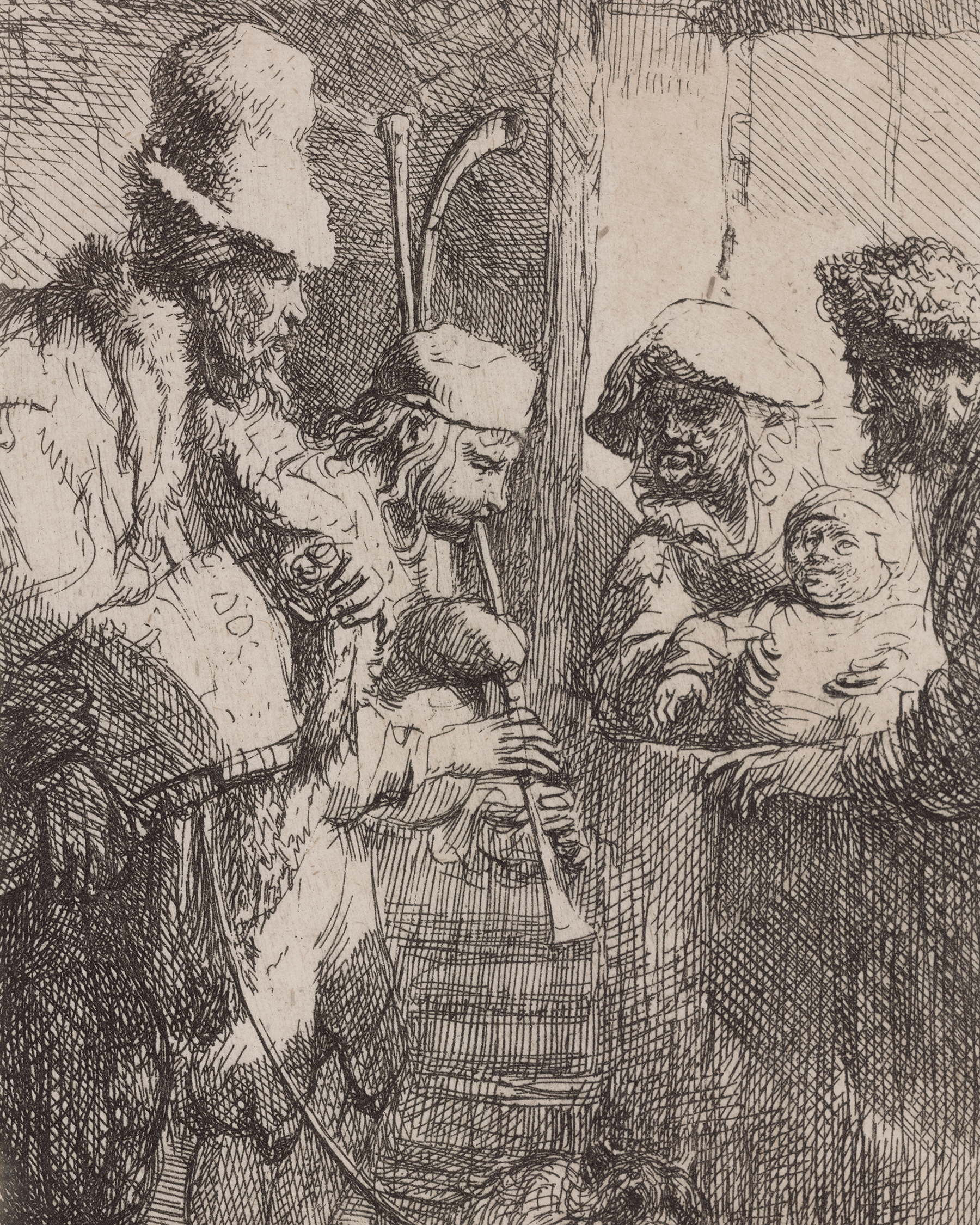 The Strolling Musicians by Rembrandt van Rijn