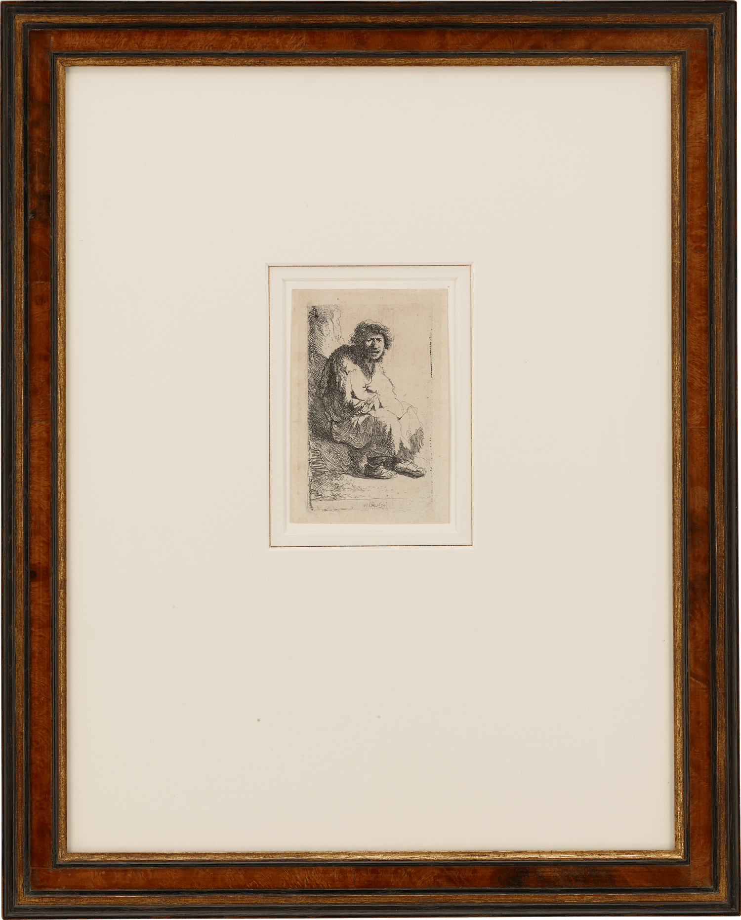 Beggar Seated on a Bank by Rembrandt van Rijn