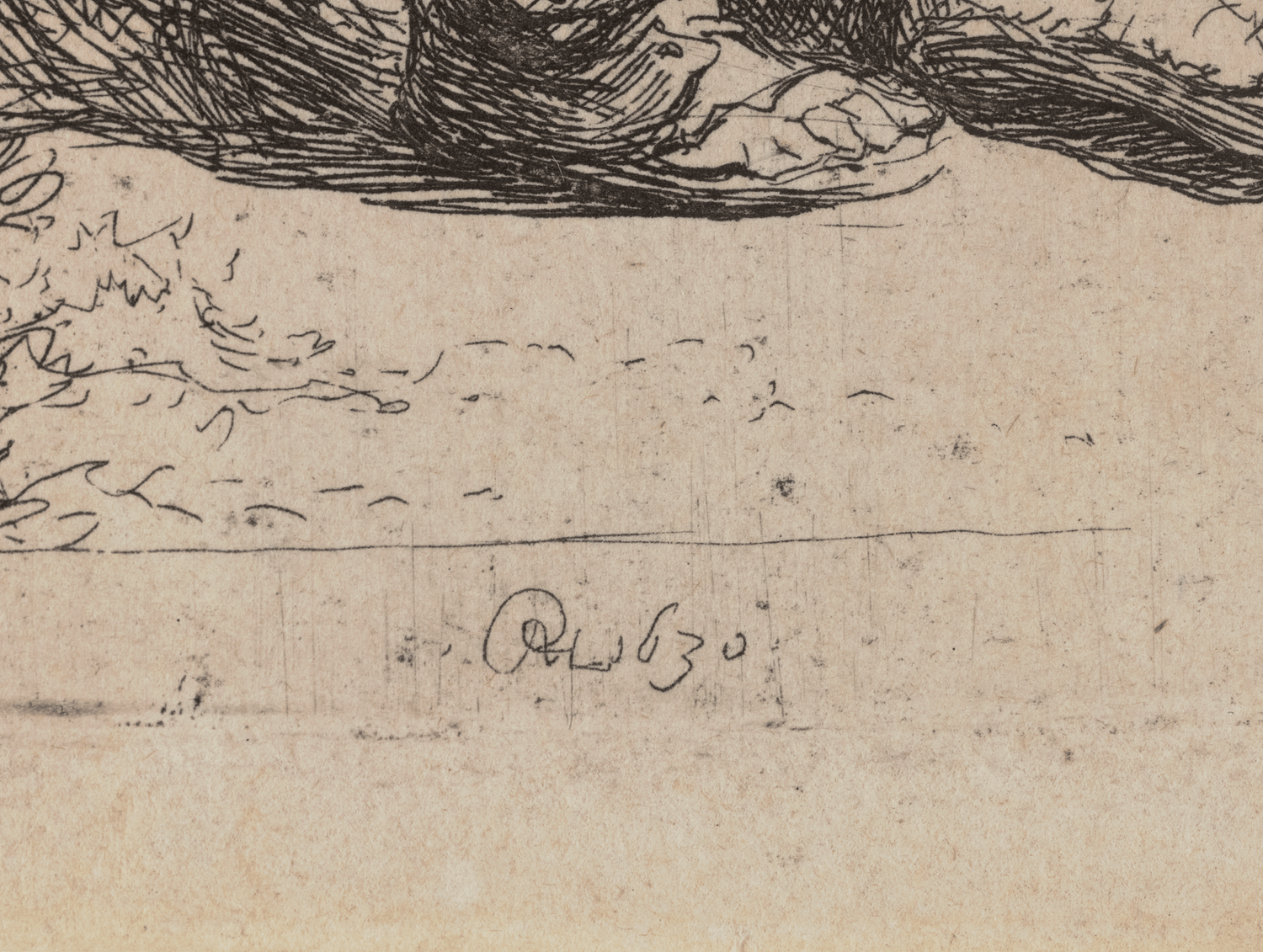 Beggar Seated on a Bank by Rembrandt van Rijn