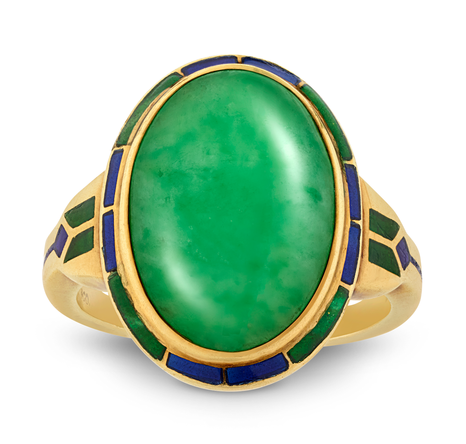 Louis Comfort Tiffany Jade Ring, 7.45 Carats