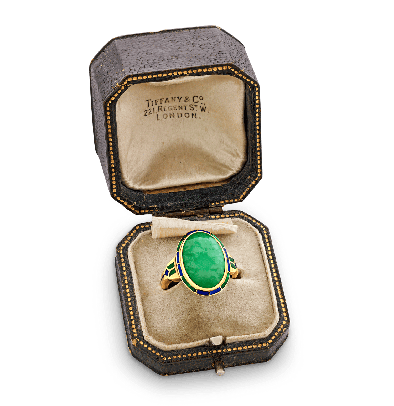 Louis Comfort Tiffany Jade Ring, 7.45 Carats
