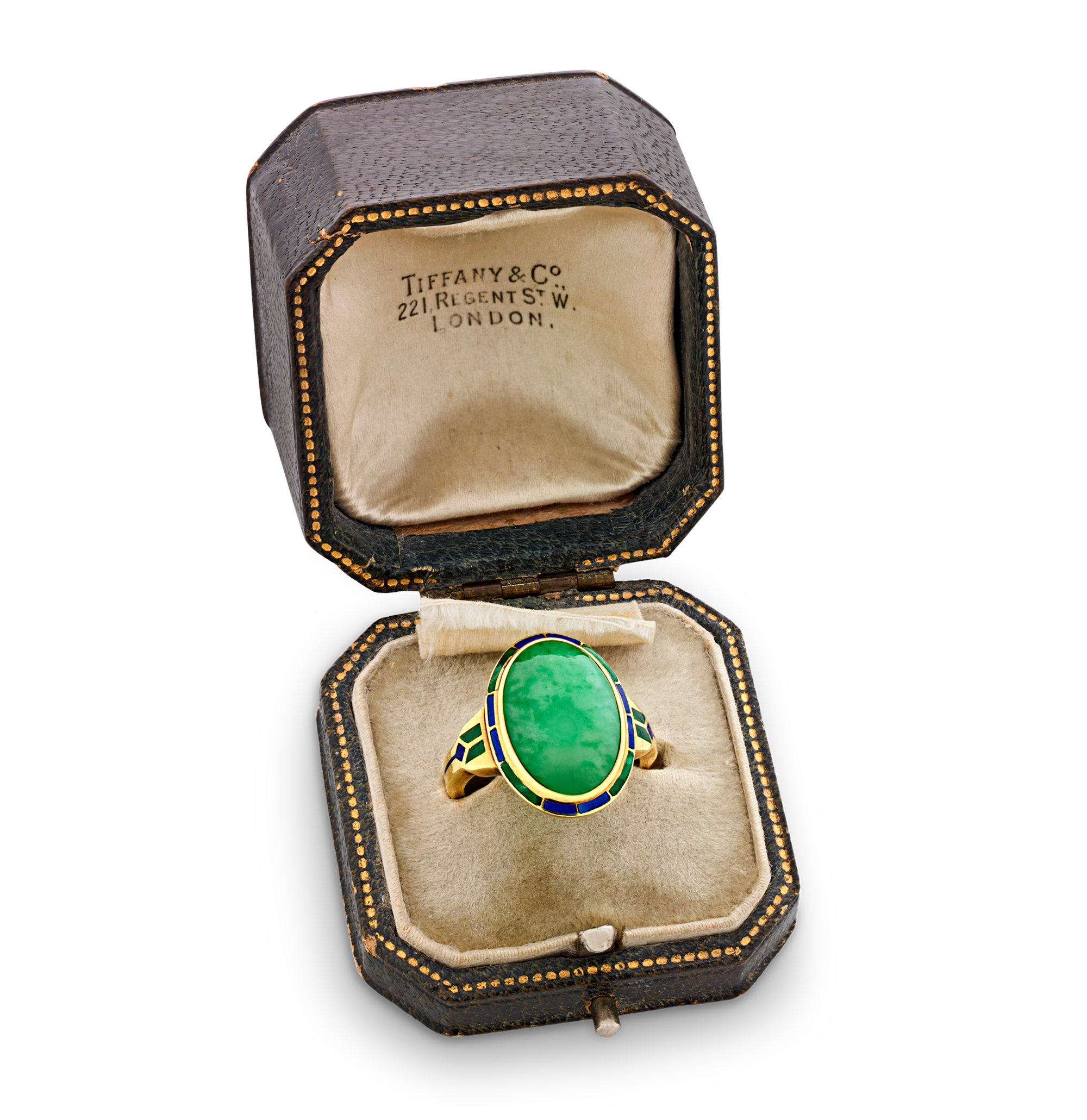 Louis Comfort Tiffany Jade Ring, 7.45 Carats