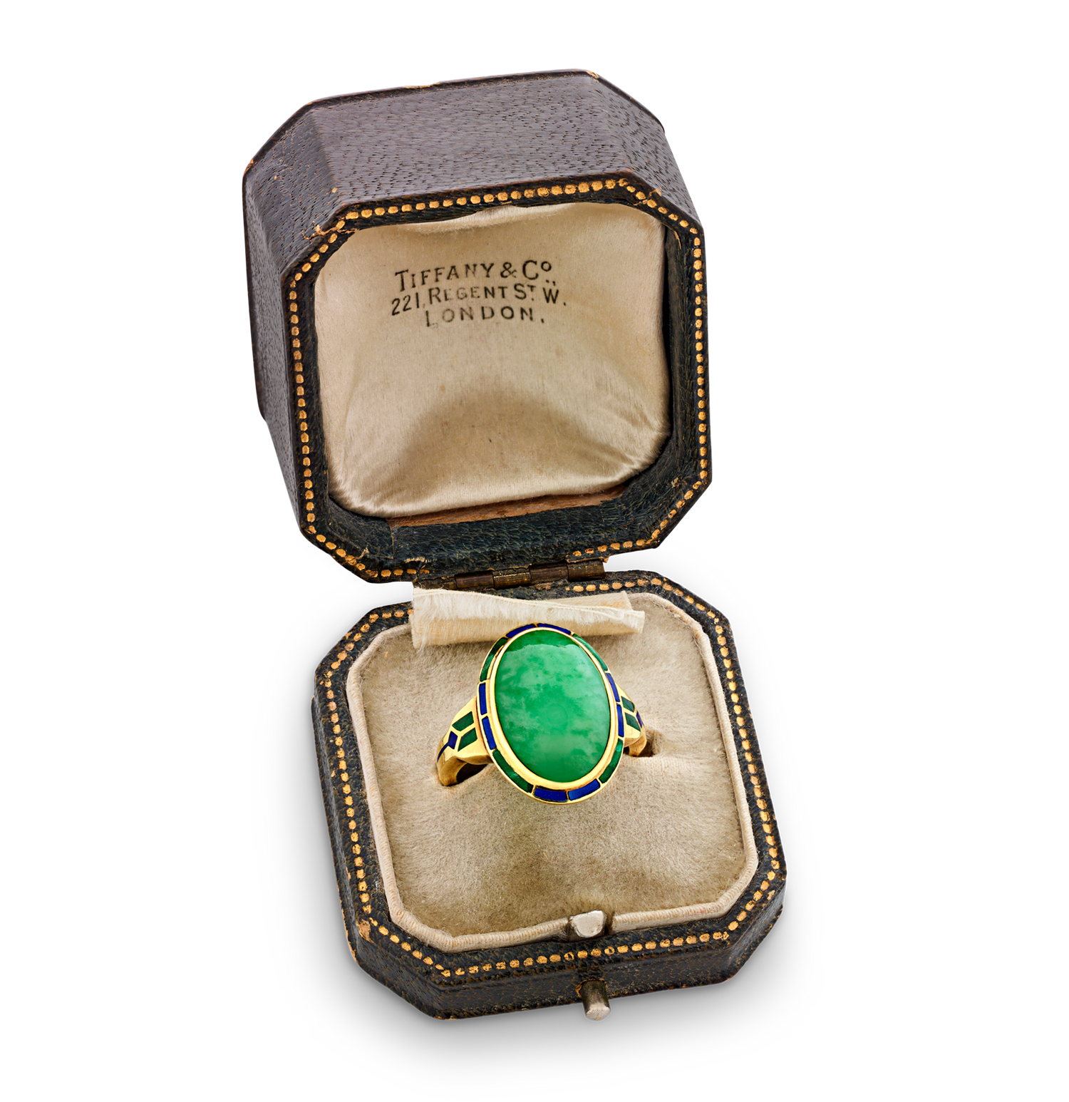 Louis Comfort Tiffany Jade Ring, 7.45 Carats