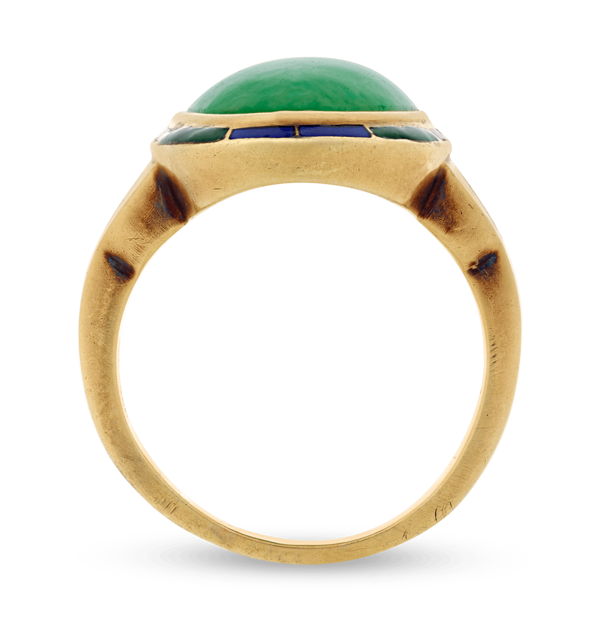Louis Comfort Tiffany Jade Ring, 7.45 Carats