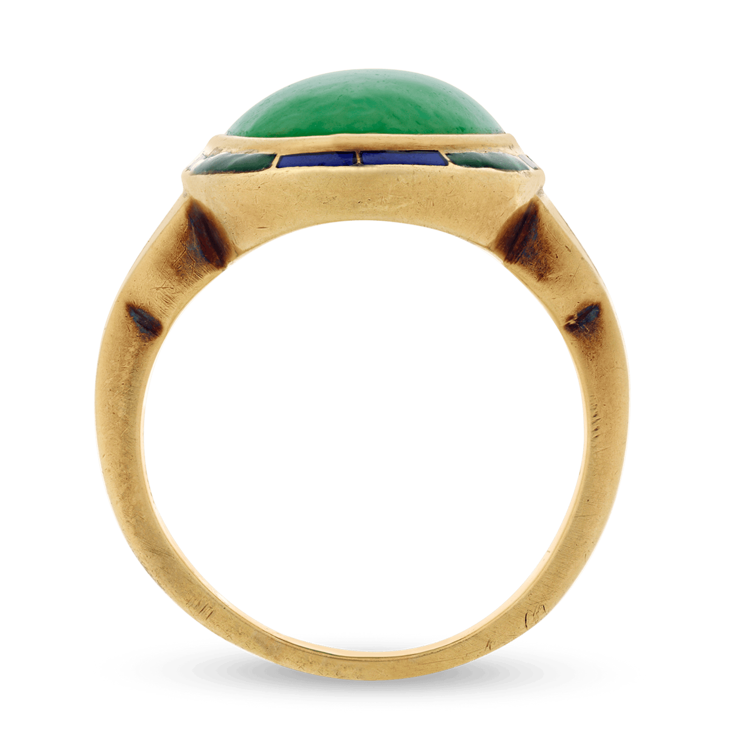 Louis Comfort Tiffany Jade Ring, 7.45 Carats