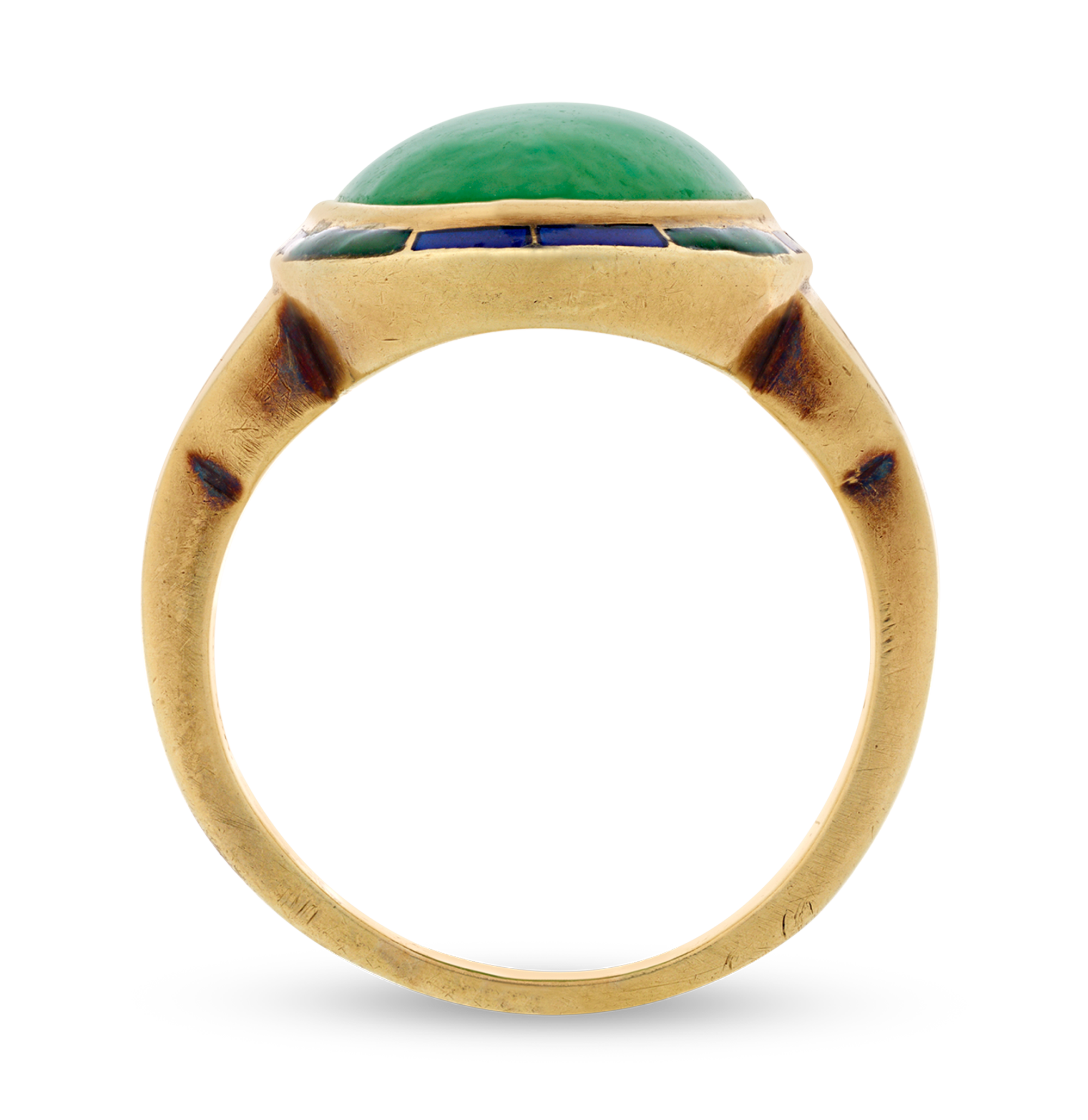 Louis Comfort Tiffany Jade Ring, 7.45 Carats