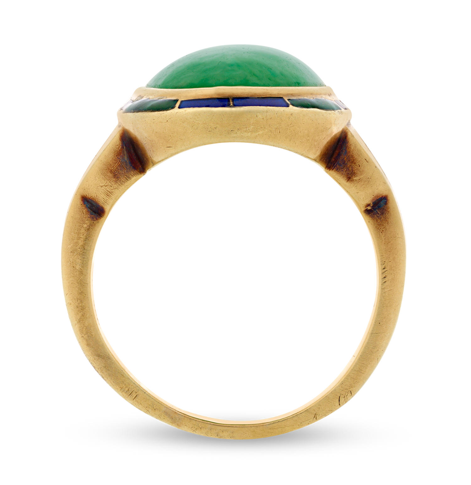 Louis Comfort Tiffany Jade Ring, 7.45 Carats