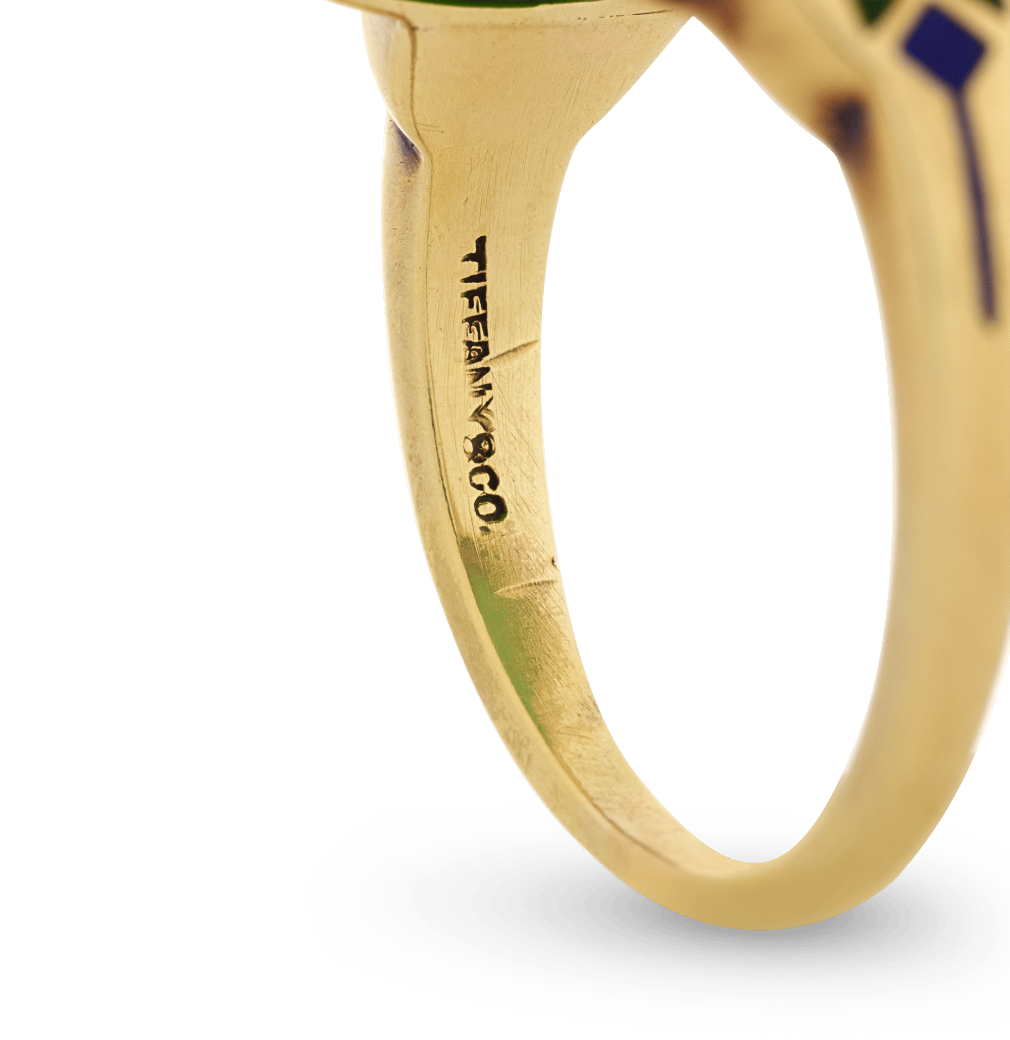 Louis Comfort Tiffany Jade Ring, 7.45 Carats