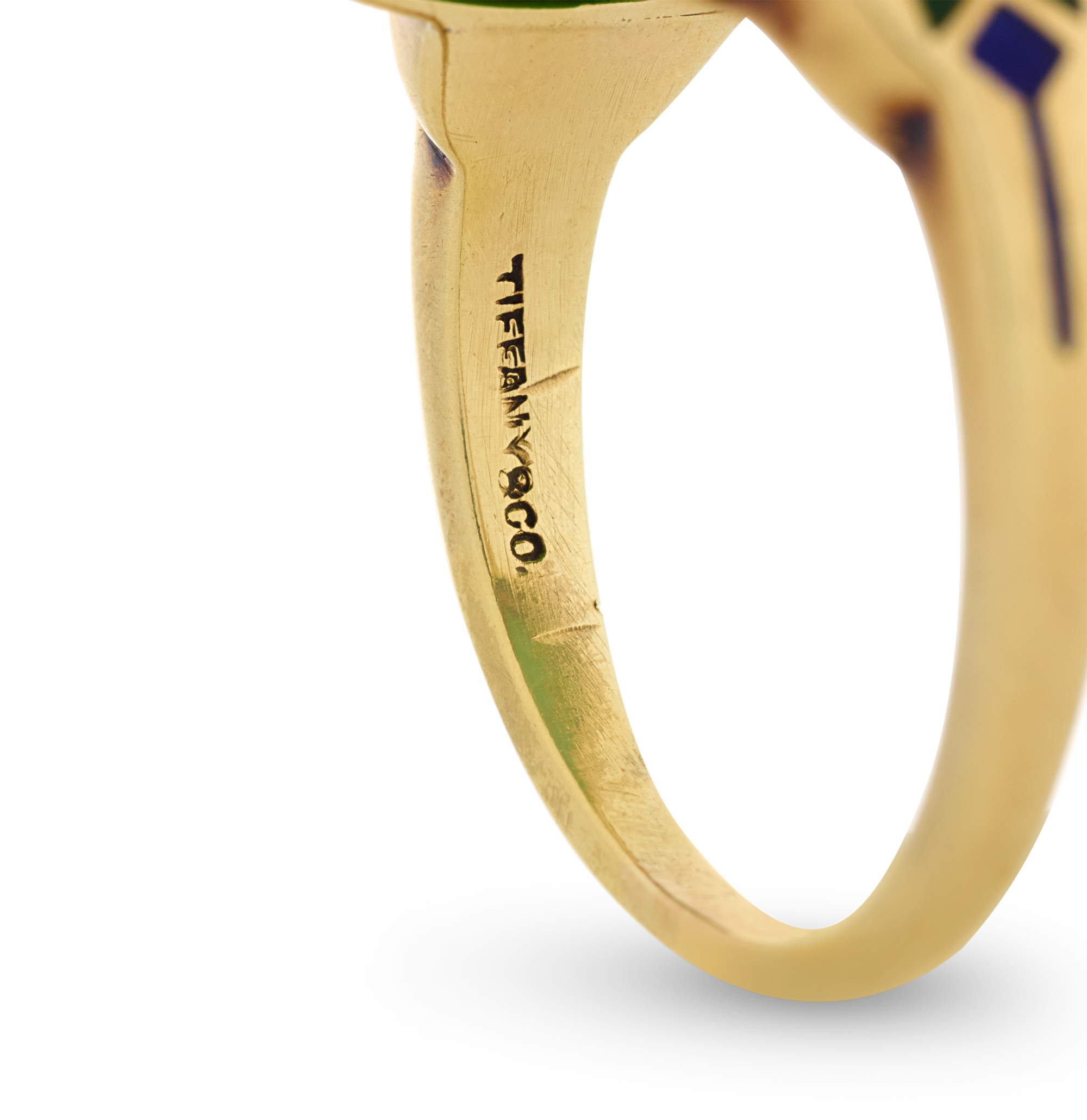 Louis Comfort Tiffany Jade Ring, 7.45 Carats