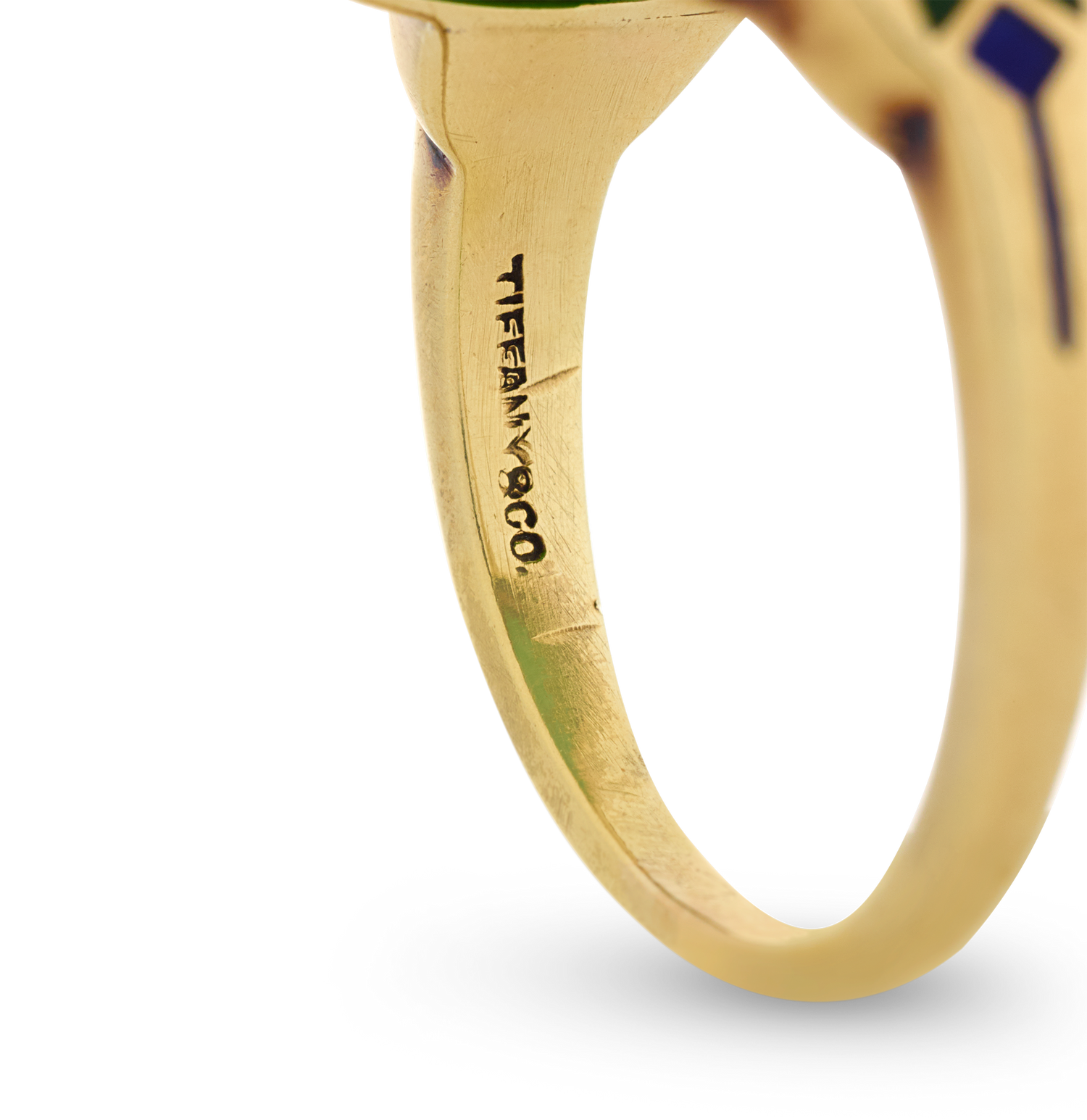 Louis Comfort Tiffany Jade Ring, 7.45 Carats