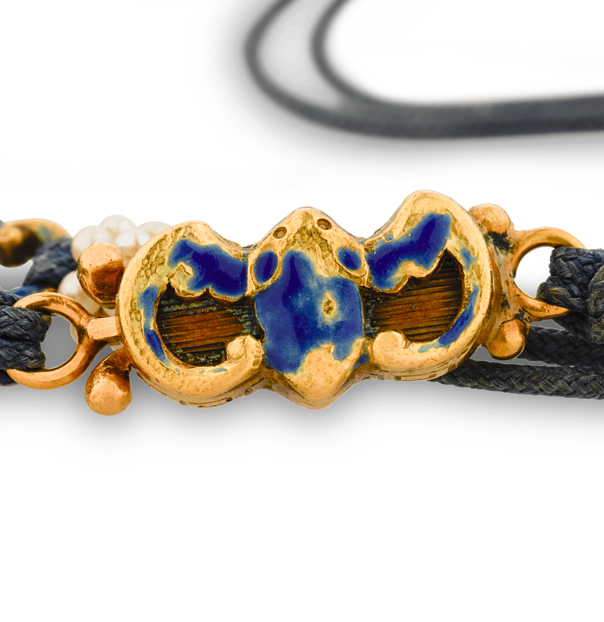 Louis Comfort Tiffany Jadeite and Enamel Pendant Necklace