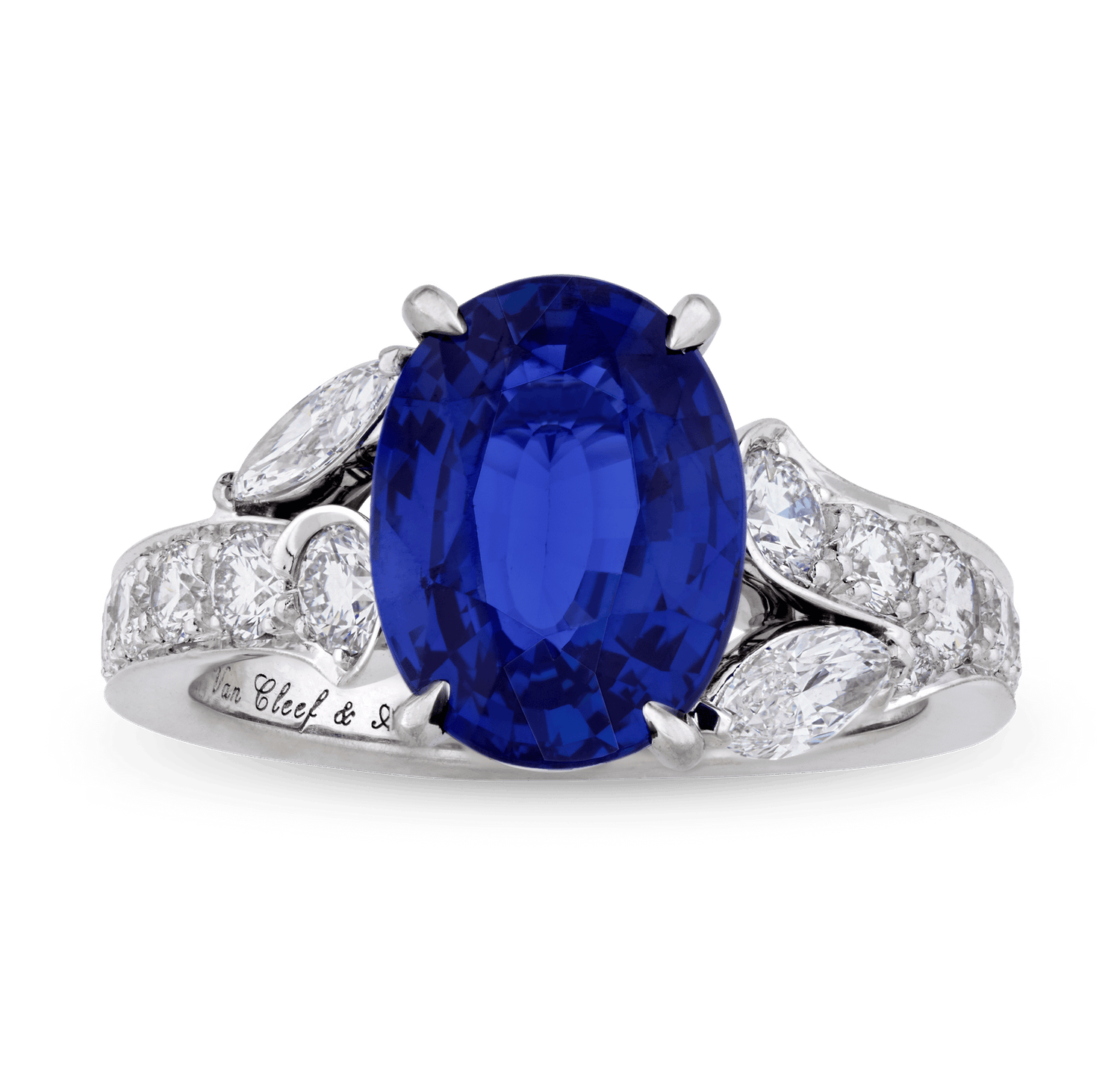 Van Cleef & Arpels Unheated Sapphire Ring, 4.58 Carats