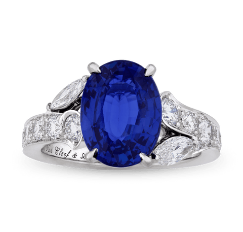 Van Cleef & Arpels Unheated Sapphire Ring, 4.58 Carats