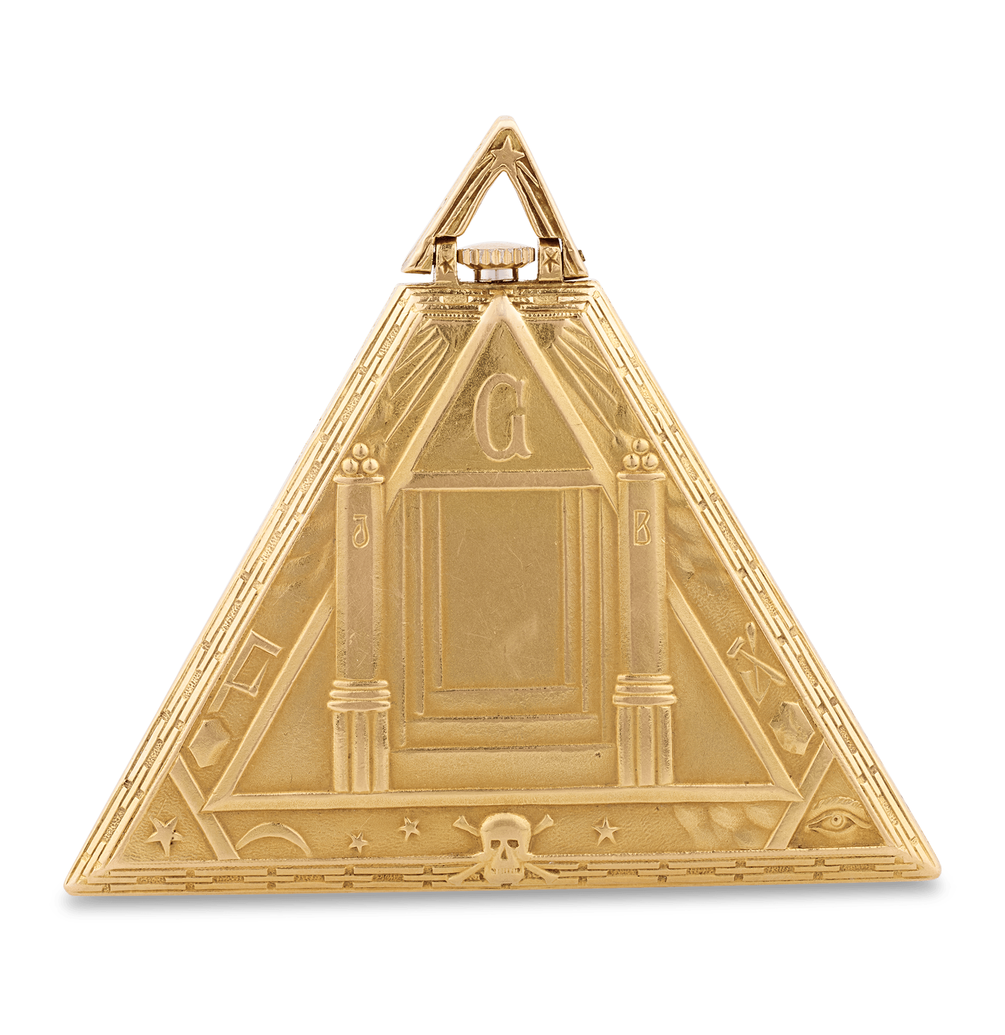 Masonic Yellow Gold Pocket Watch