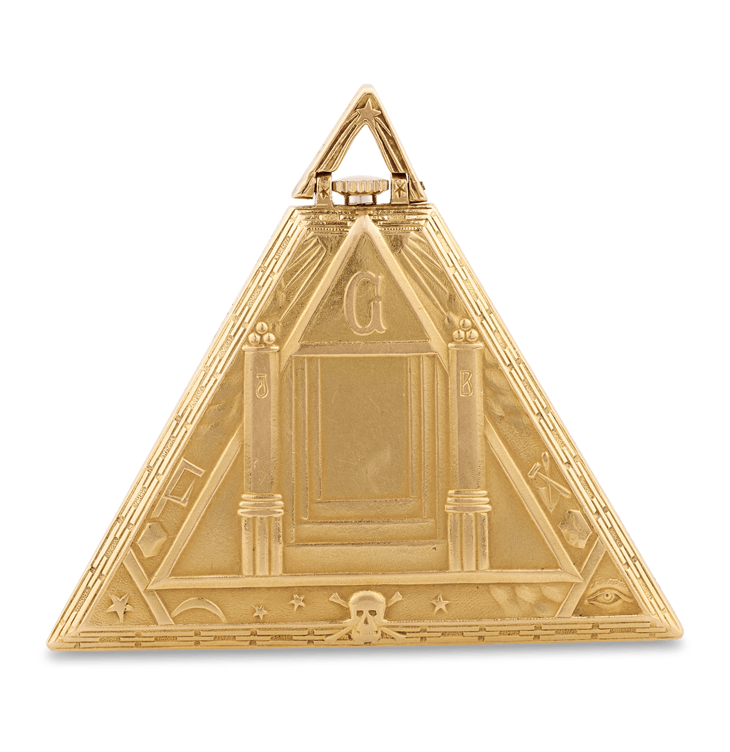 Masonic Yellow Gold Pocket Watch