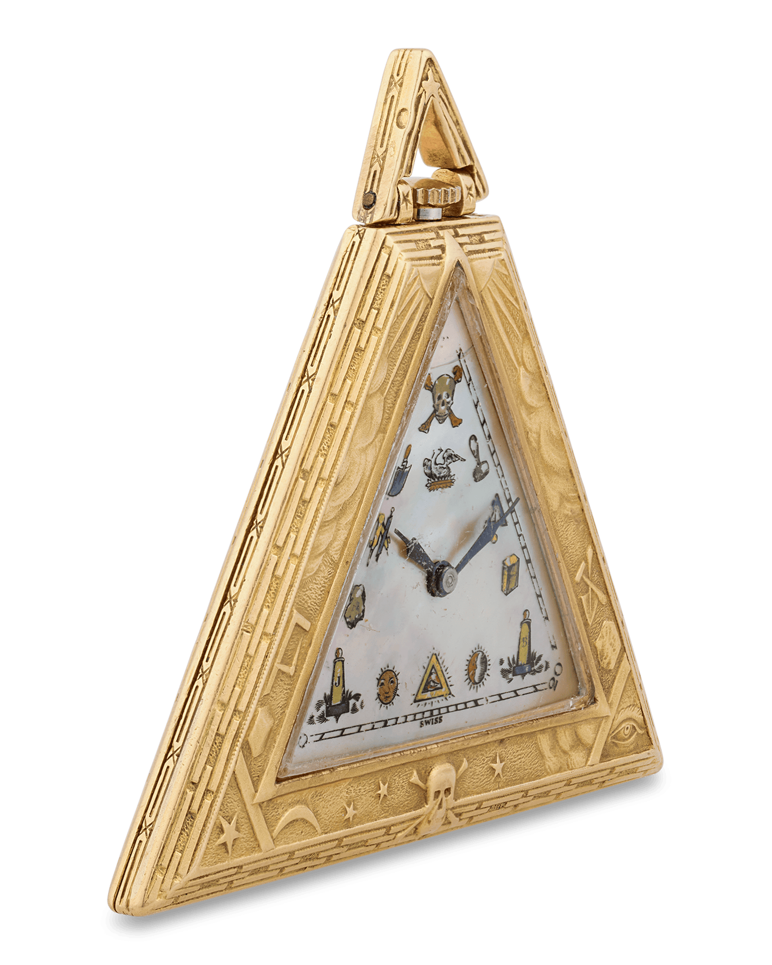 Masonic Yellow Gold Pocket Watch