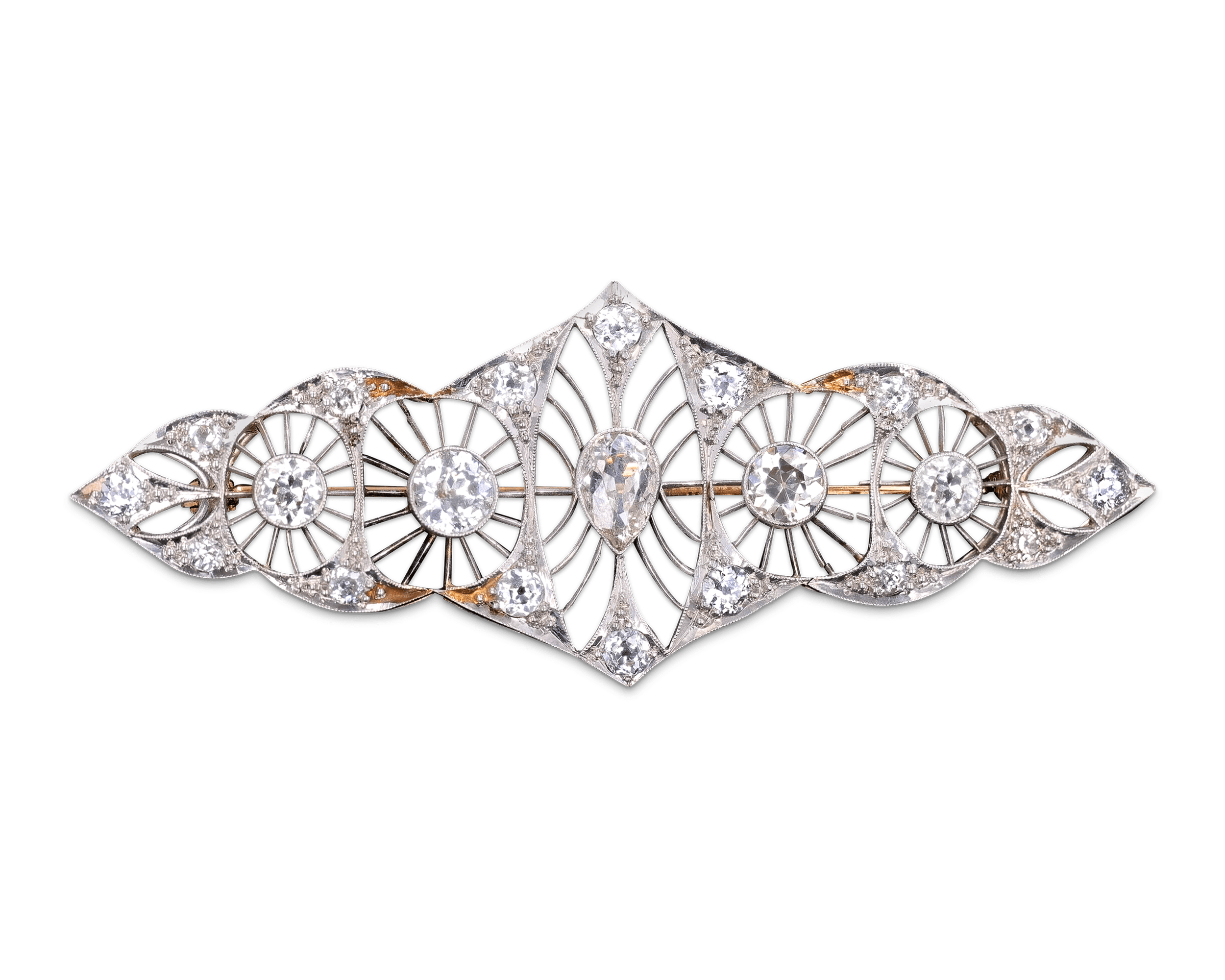 Edwardian Diamond Brooch, 3.00 Carats