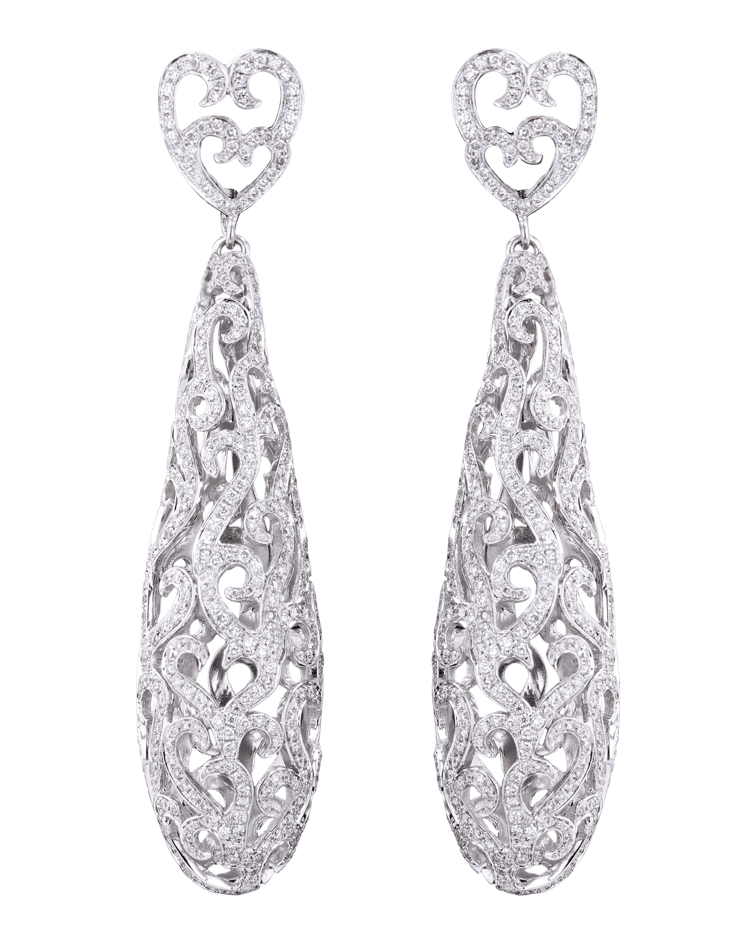Diamond Dangle Earrings, 4.82 Carats