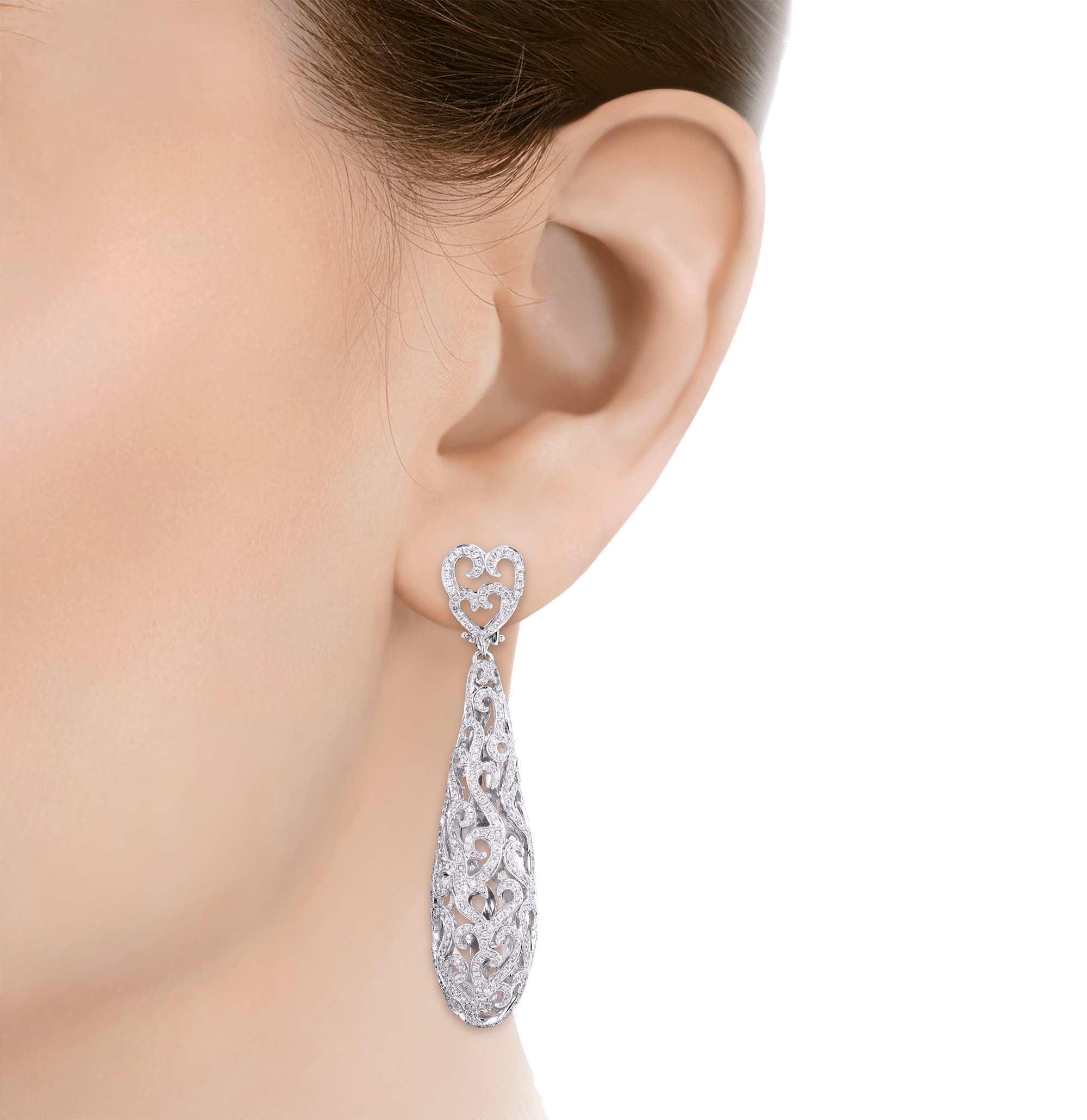 Diamond Dangle Earrings, 4.82 Carats