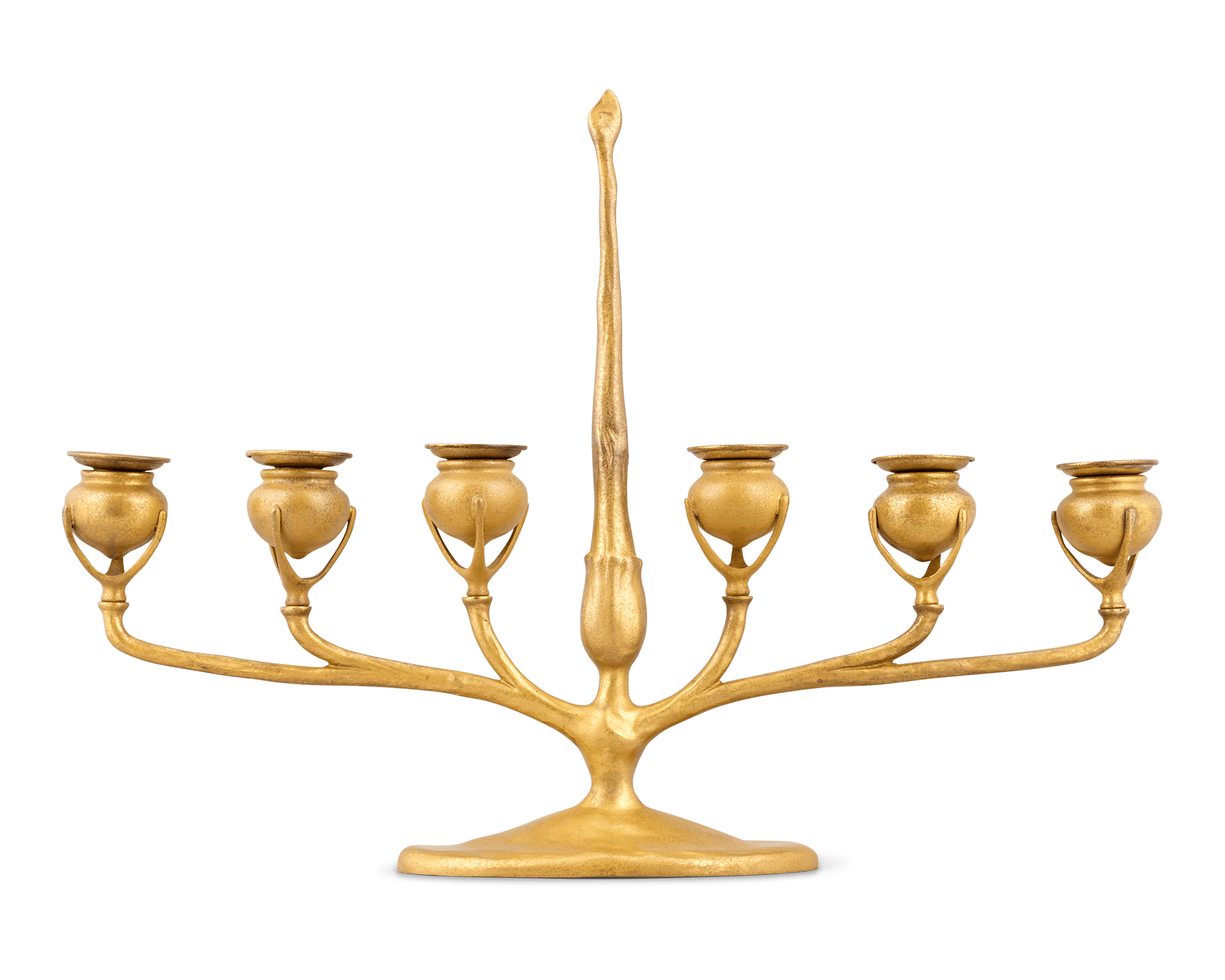 Tiffany Studios Gilt-Bronze Six-Light Candelabra