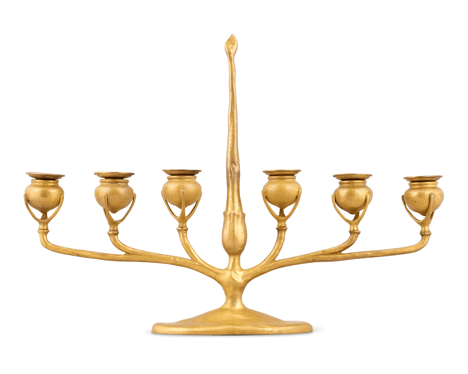 Tiffany Studios Gilt-Bronze Six-Light Candelabra