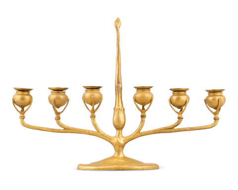 Tiffany Studios Gilt-Bronze Six-Light Candelabra