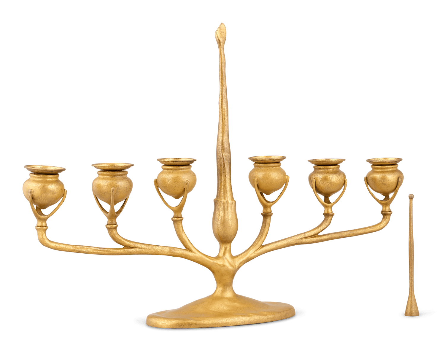 Tiffany Studios Gilt-Bronze Six-Light Candelabra