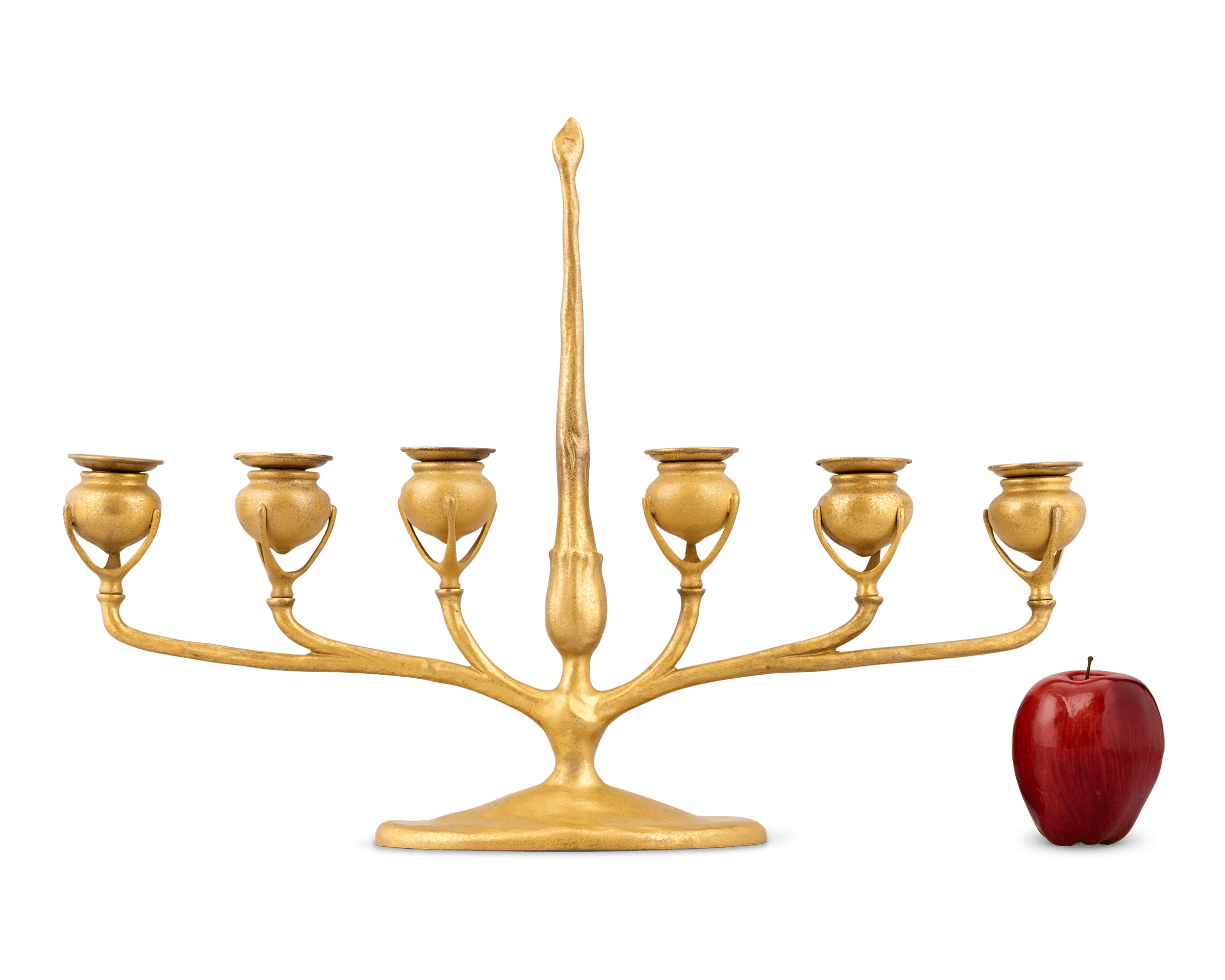 Tiffany Studios Gilt-Bronze Six-Light Candelabra