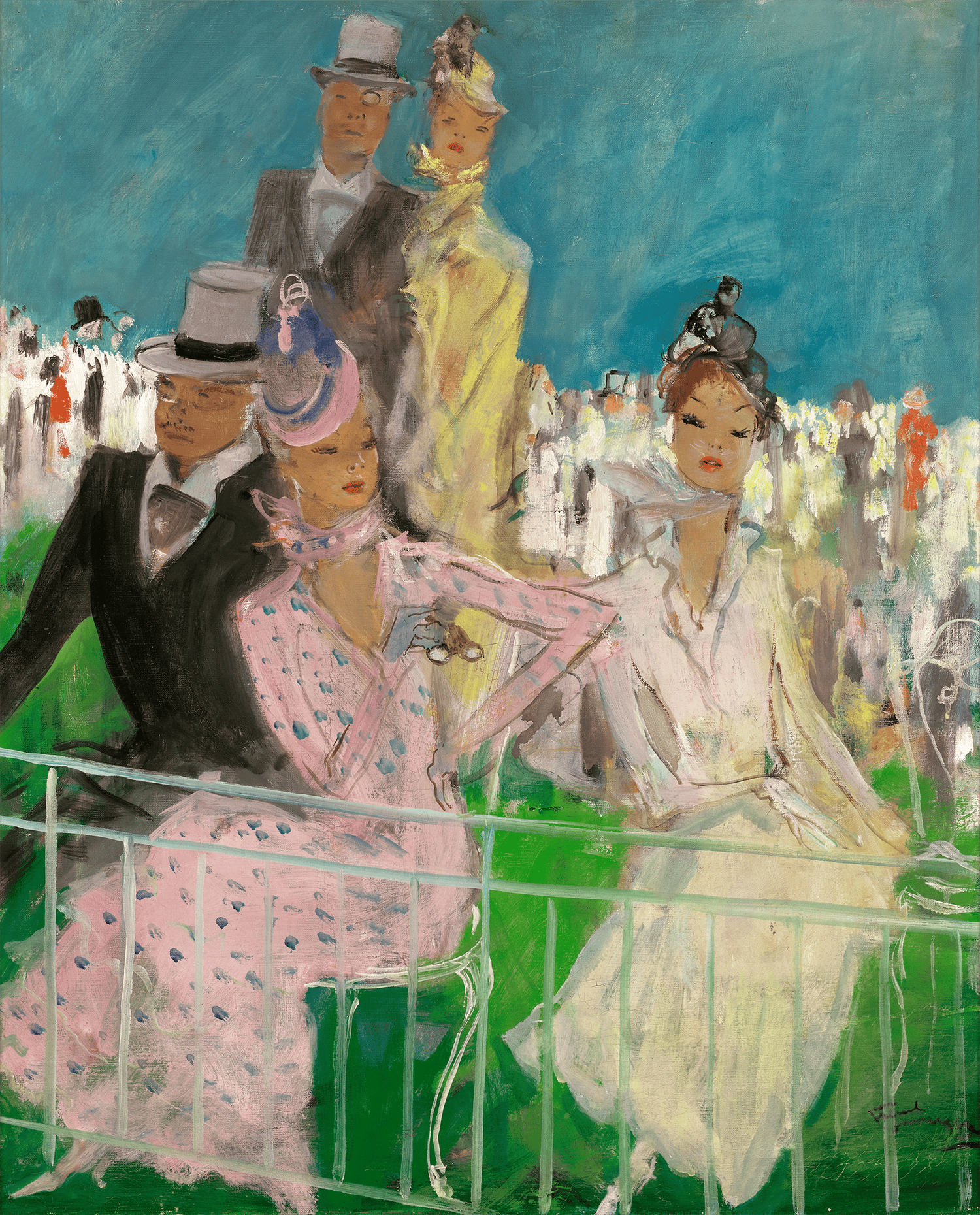 At the Races by Jean-Gabriel Domergue