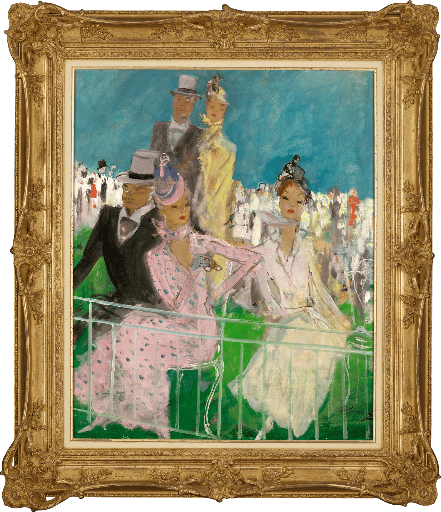 At the Races by Jean-Gabriel Domergue