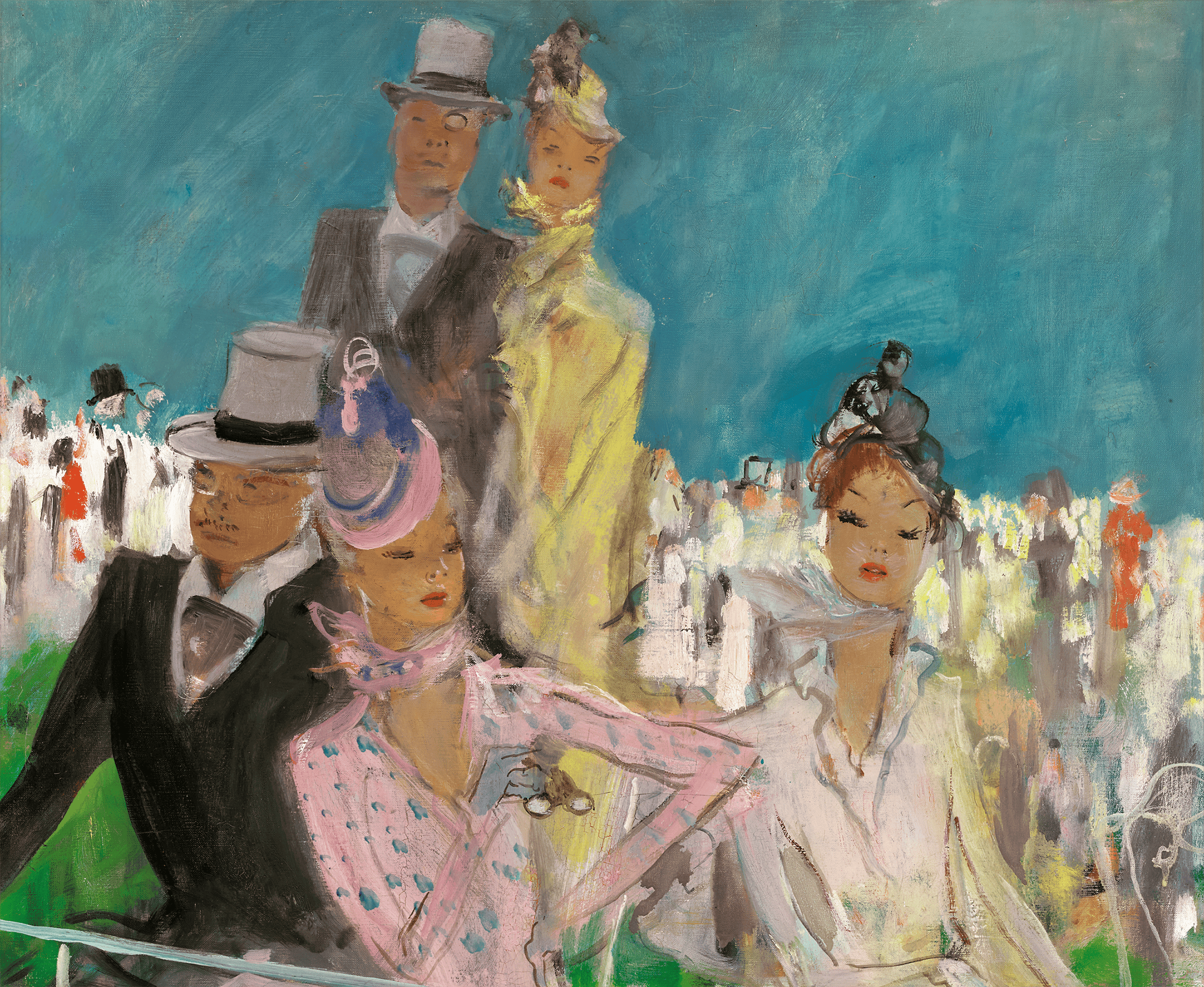 At the Races by Jean-Gabriel Domergue