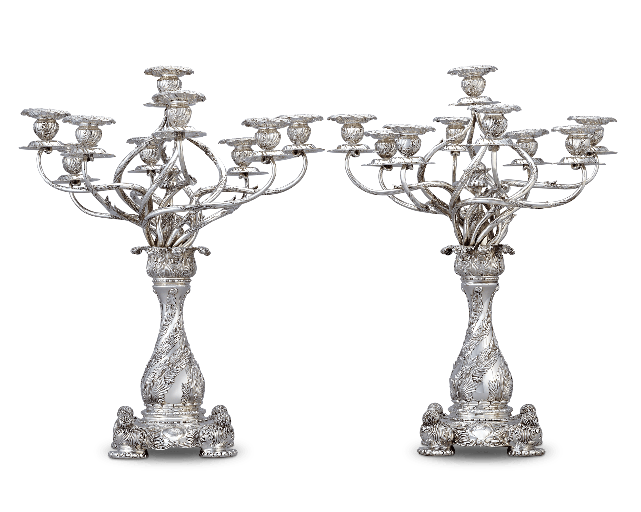 Tiffany & Co. Chrysanthemum Candelabra