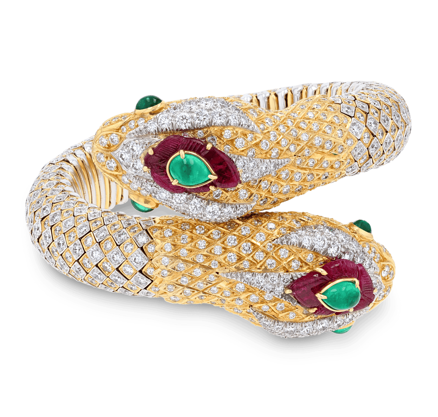 David Webb Double-Headed Snake Bracelet