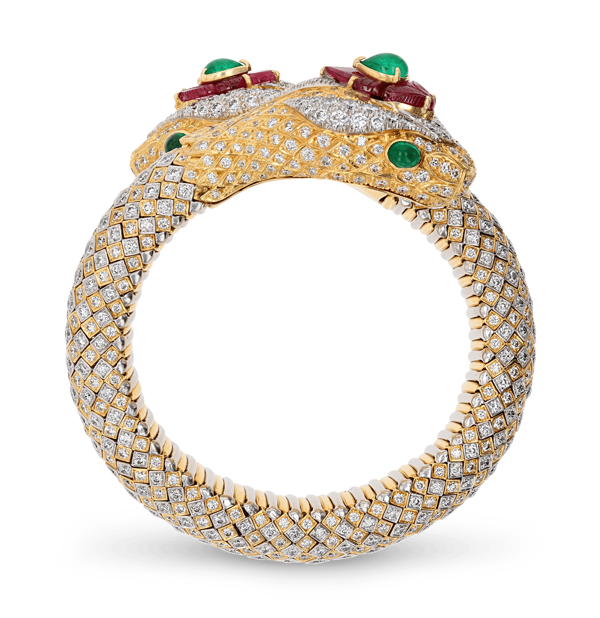 David Webb Double-Headed Snake Bracelet