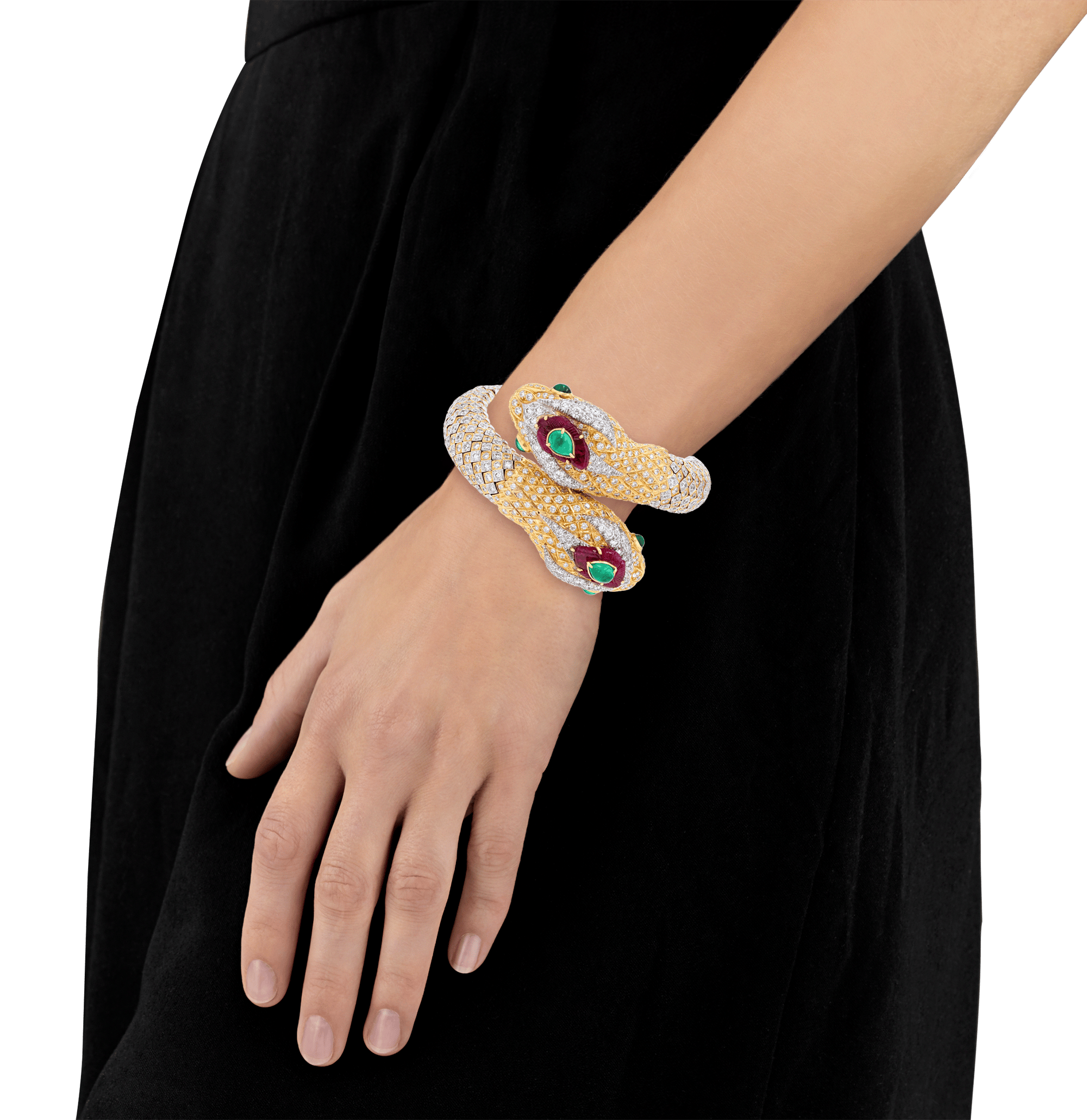 David Webb Double-Headed Snake Bracelet