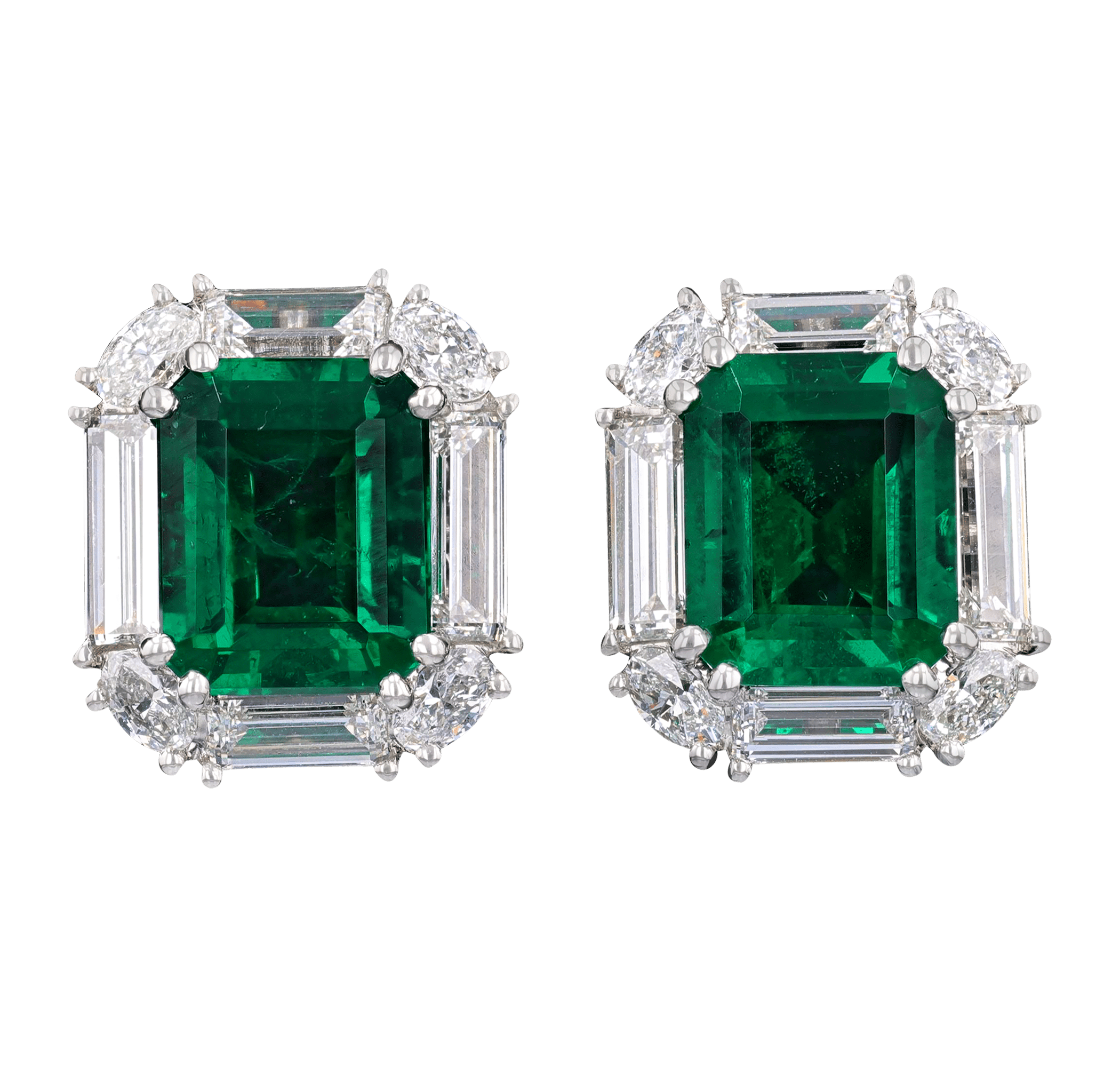 Zambian Emerald Earrings, 5.33 Carats