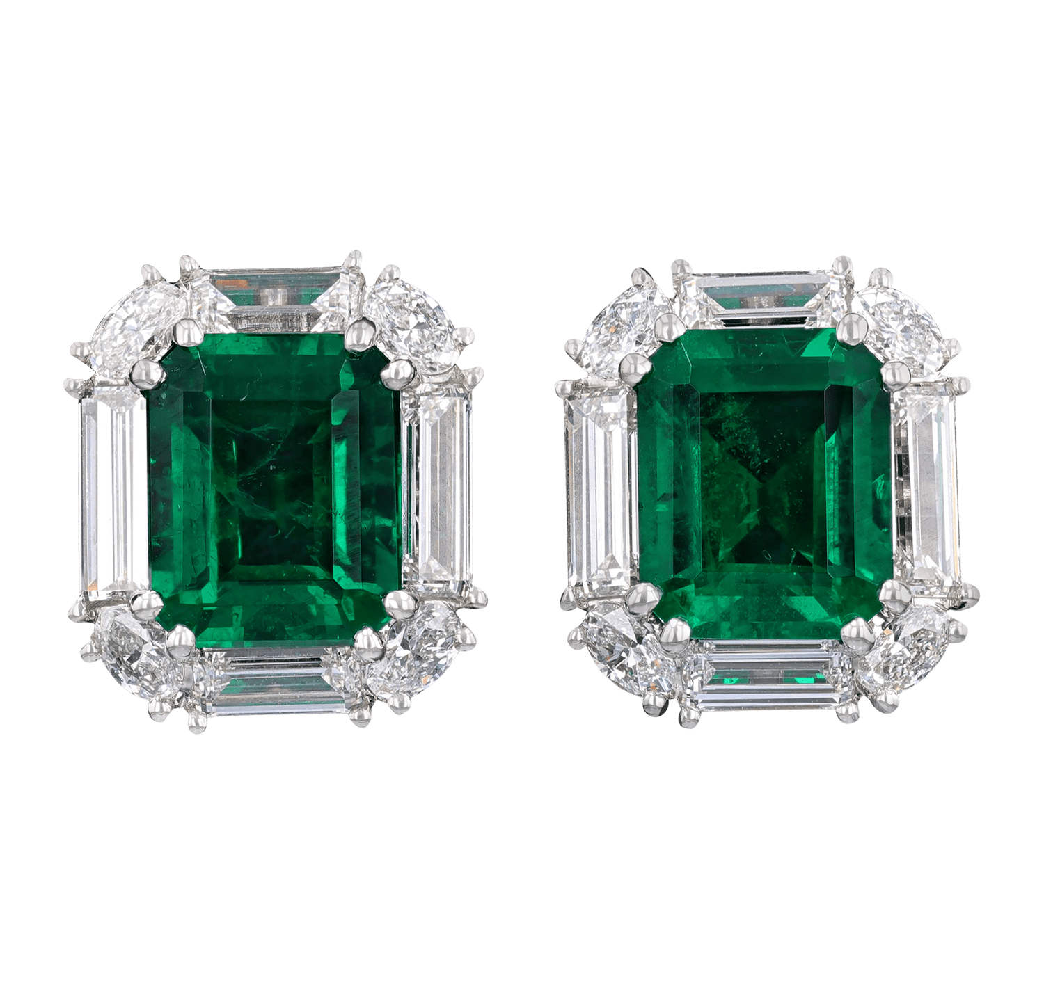 Zambian Emerald Earrings, 5.33 Carats
