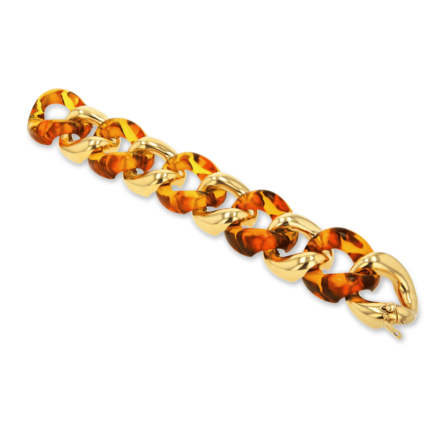 Seaman Schepps Amber and Gold Bracelet