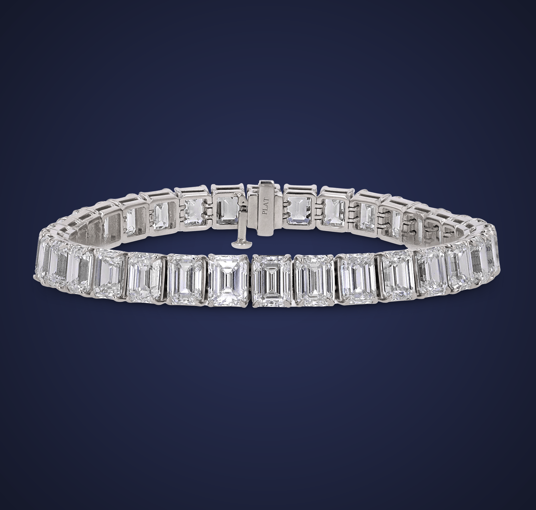 Diamond Line Bracelet, 34.00 Carats