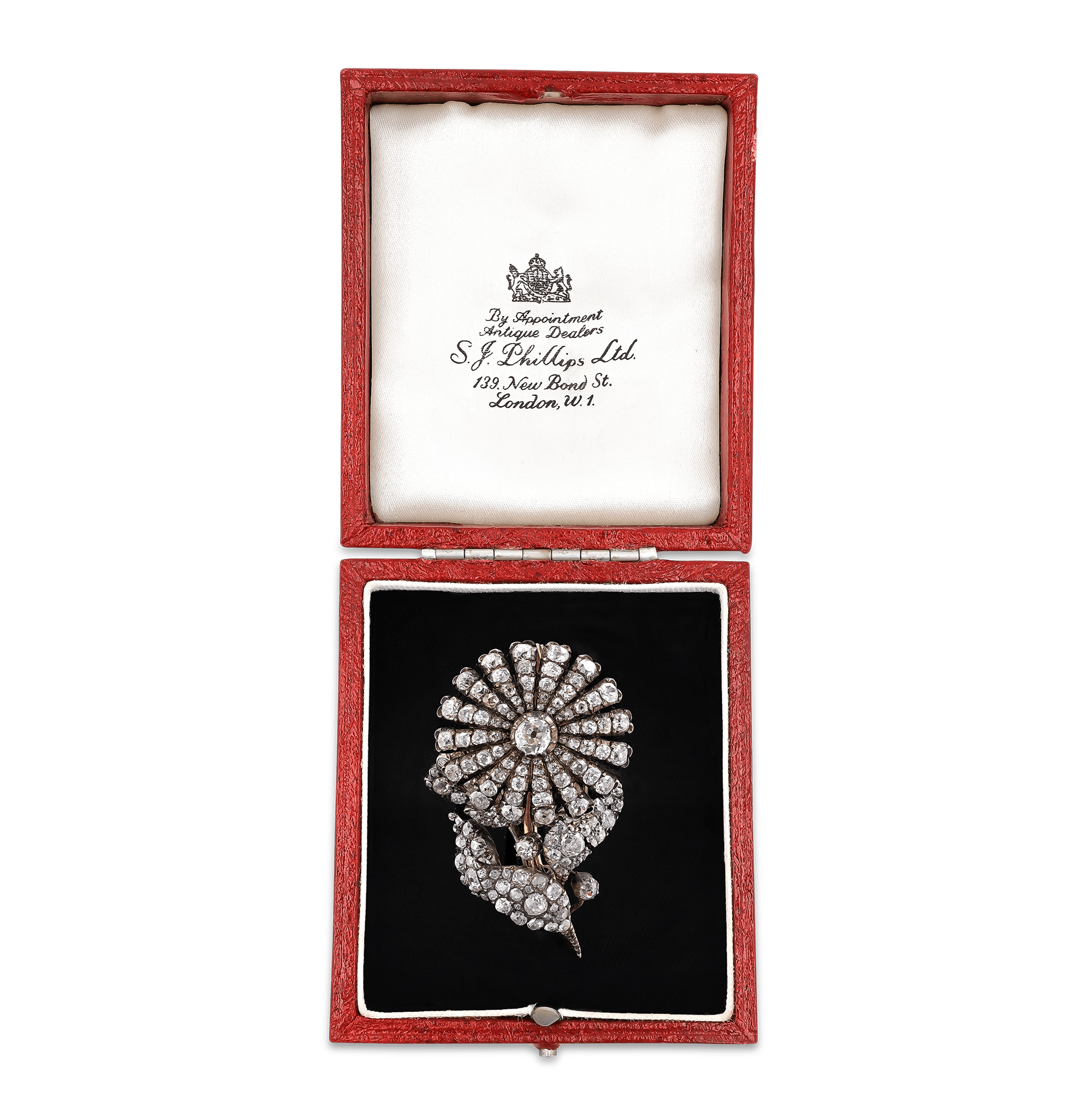 Victorian Diamond Flower Brooch, 8.00 Carats