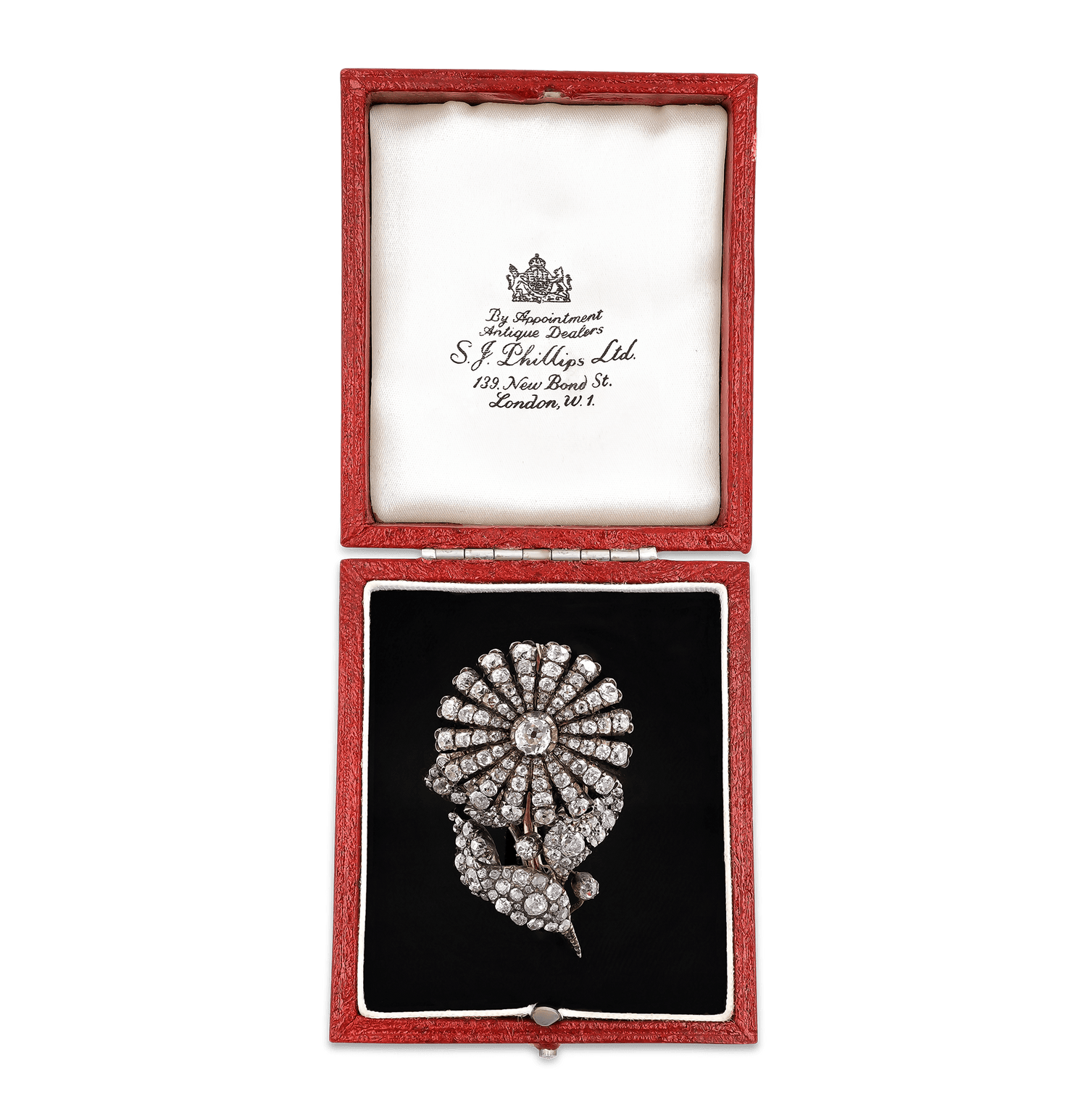 Victorian Diamond Flower Brooch, 8.00 Carats