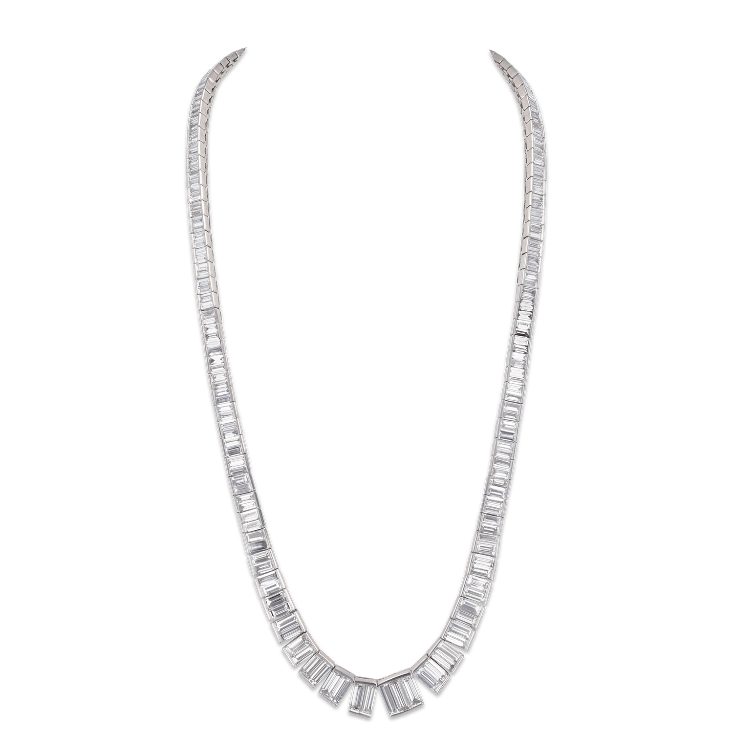 Diamond Rivière Necklace, 26.75 Carats