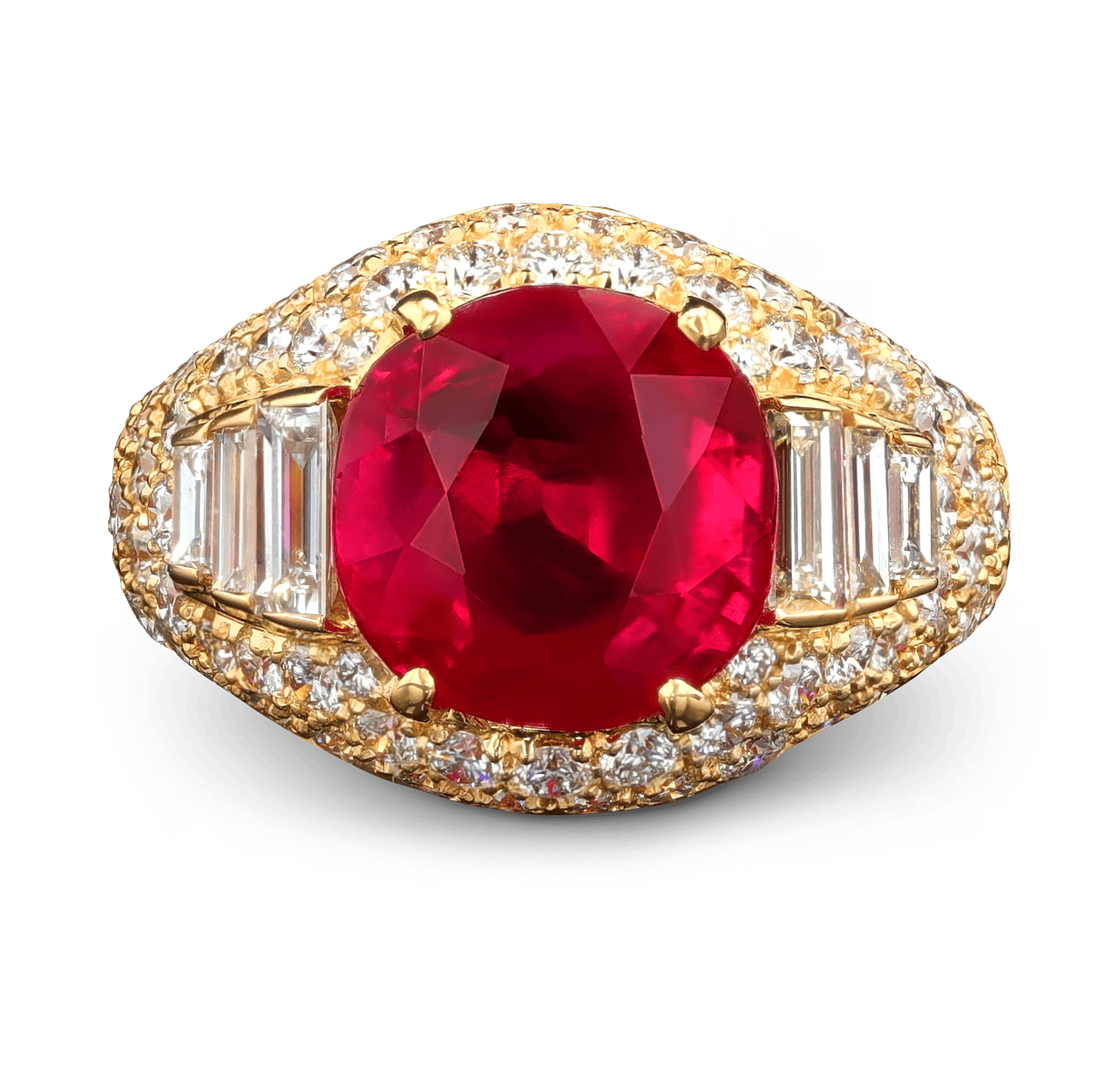 Bulgari Untreated Burma Ruby Ring, 5.95 Carats