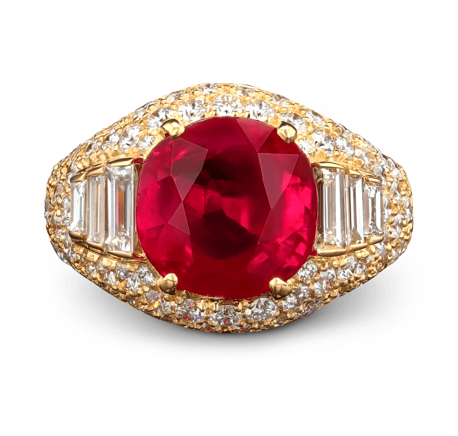 Bulgari Untreated Burma Ruby Ring, 5.95 Carats