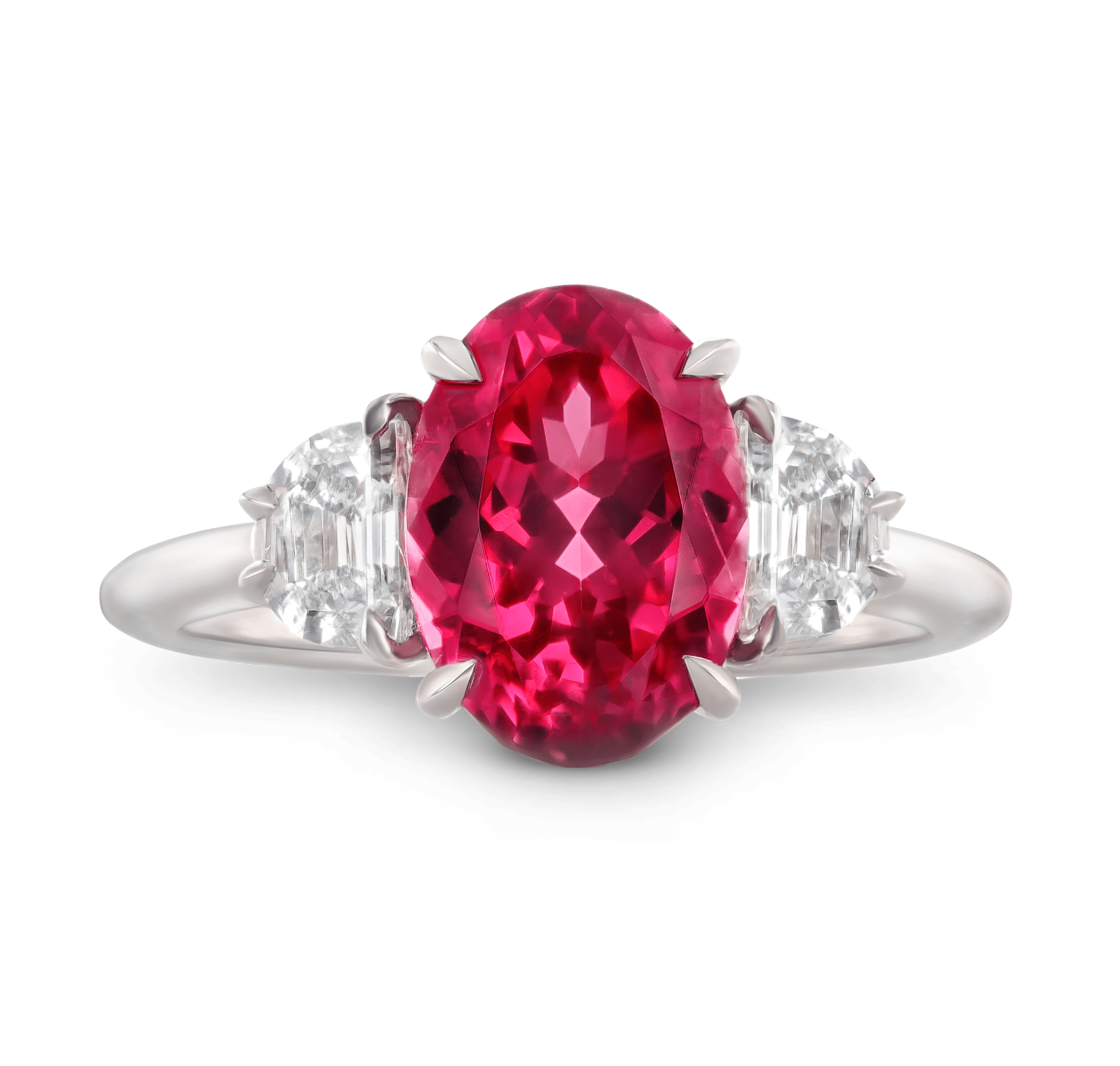 Untreated Pink Spinel Ring, 4.03 Carats